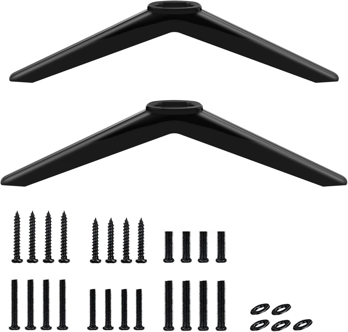 Table Top TV Base Stand Legs for TCL Roku Tvs 32In 40In 43In 49In 50In 55In, Hole- Free Wall Drilling for TCL TV Legs Replacement 32S321 40S325 43S303 50S425 55S525 with Install Kits Easy to Install