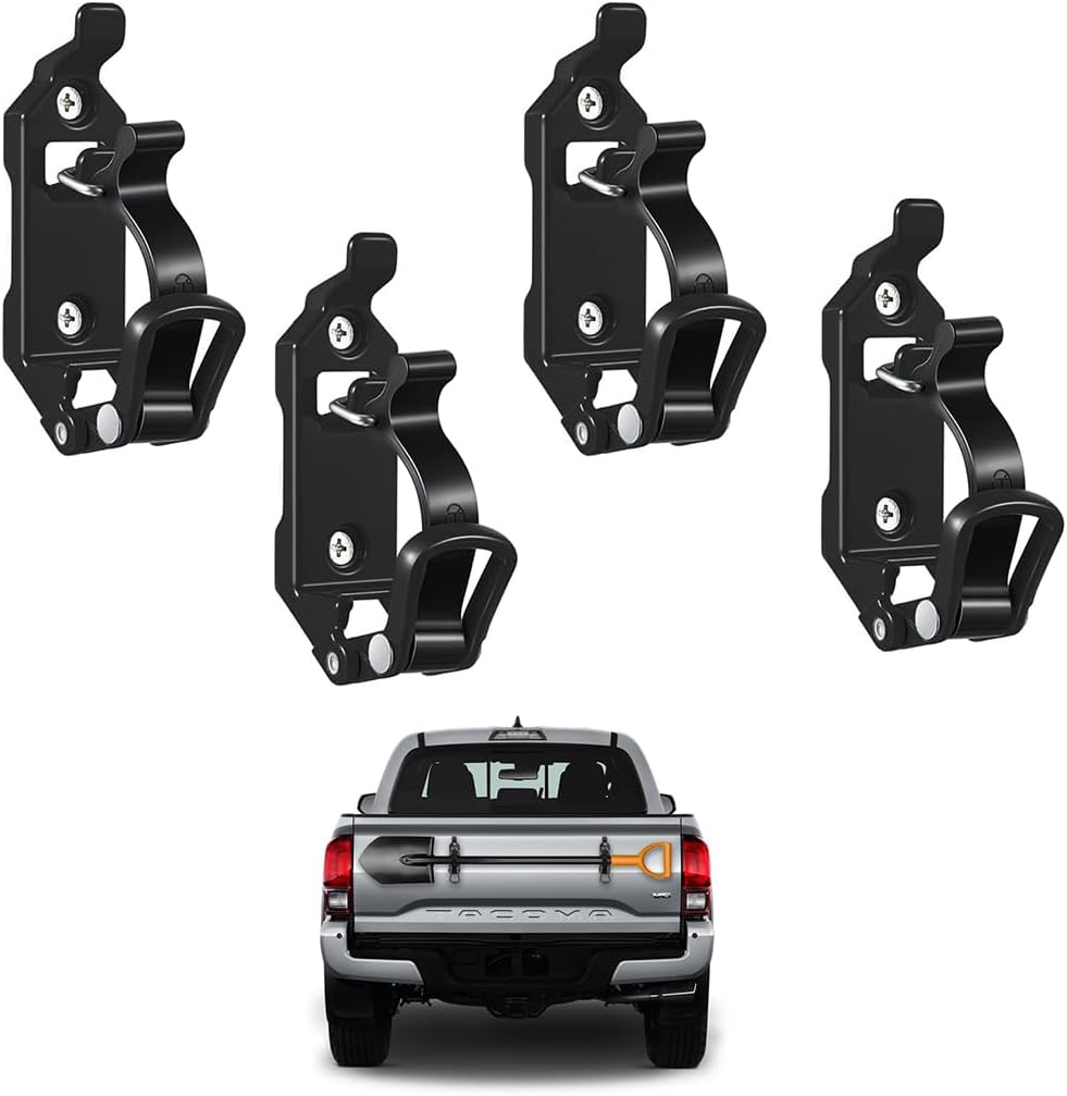 4PCS Shovel Holder for Truck,Shovel Mount for Roof Rack Adjusts Metal Rubber Axe Clamp Wall Mounting Kit Truck Rack off Road Overland Gear Accessories for Truck Bed Fit 0.67