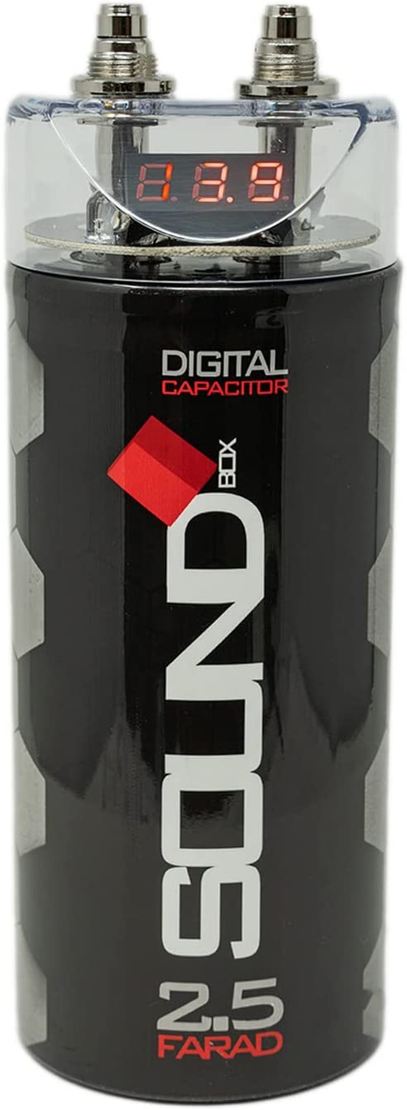 Soundbox SCAP2D, 2.5 Farad Digital Capacitor for Car Audio - 2500 Watts