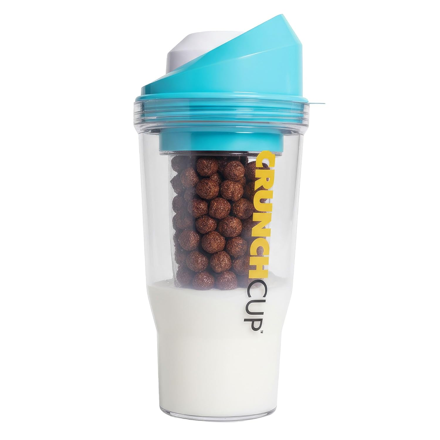 XL Portable Cereal Cup for Breakfast on the Go - Blue | Skip the Spoon and Bowl - Designed for a Quick, Convenient Breakfast at Home, on the Go, or during Busy Mornings.