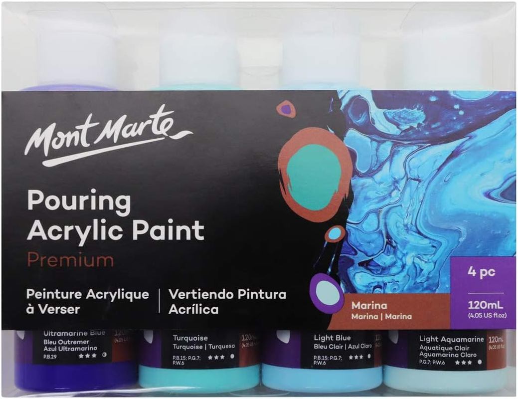 Mont Marte Pouring Acrylic Paint 4-Pieces Set, 60 ml, Ethereal - Picture 9 of 20