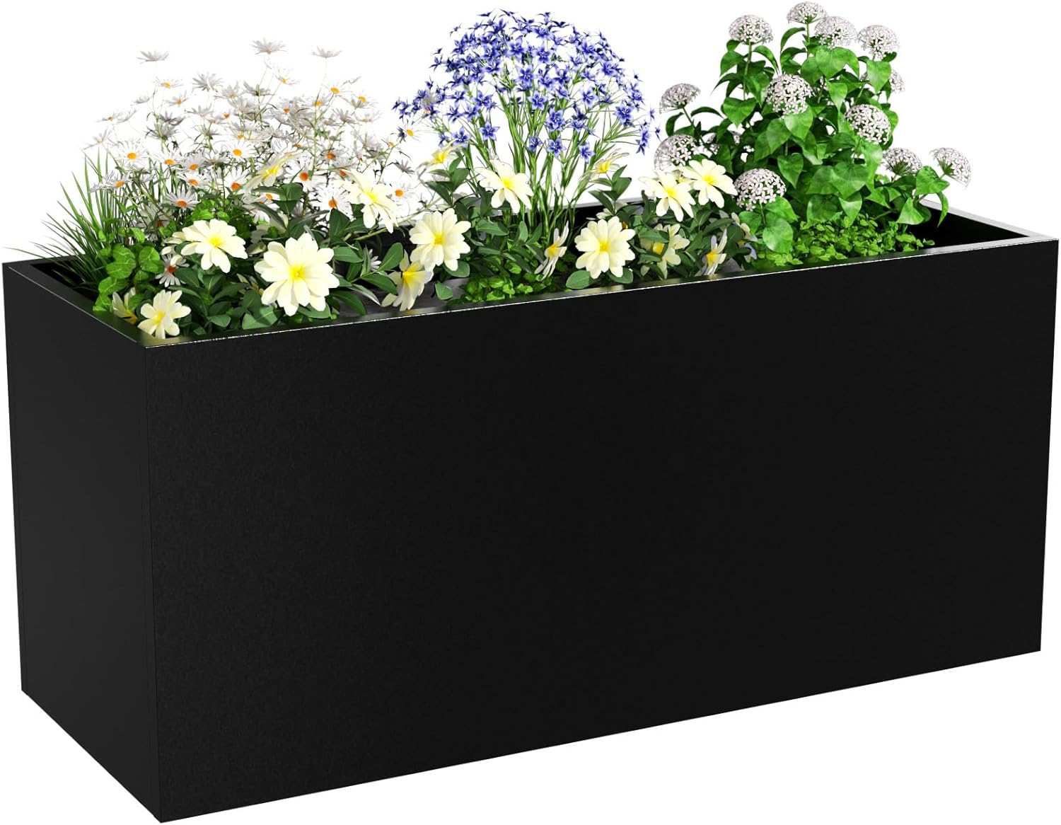 Metal Planter Box for Outdoor, Garden Planter Spliced Flower Pot with with Removable Insert Shelf, Rust Resistant for Indoor Outdoor Patio Porch Commercial Residential-40 X 16