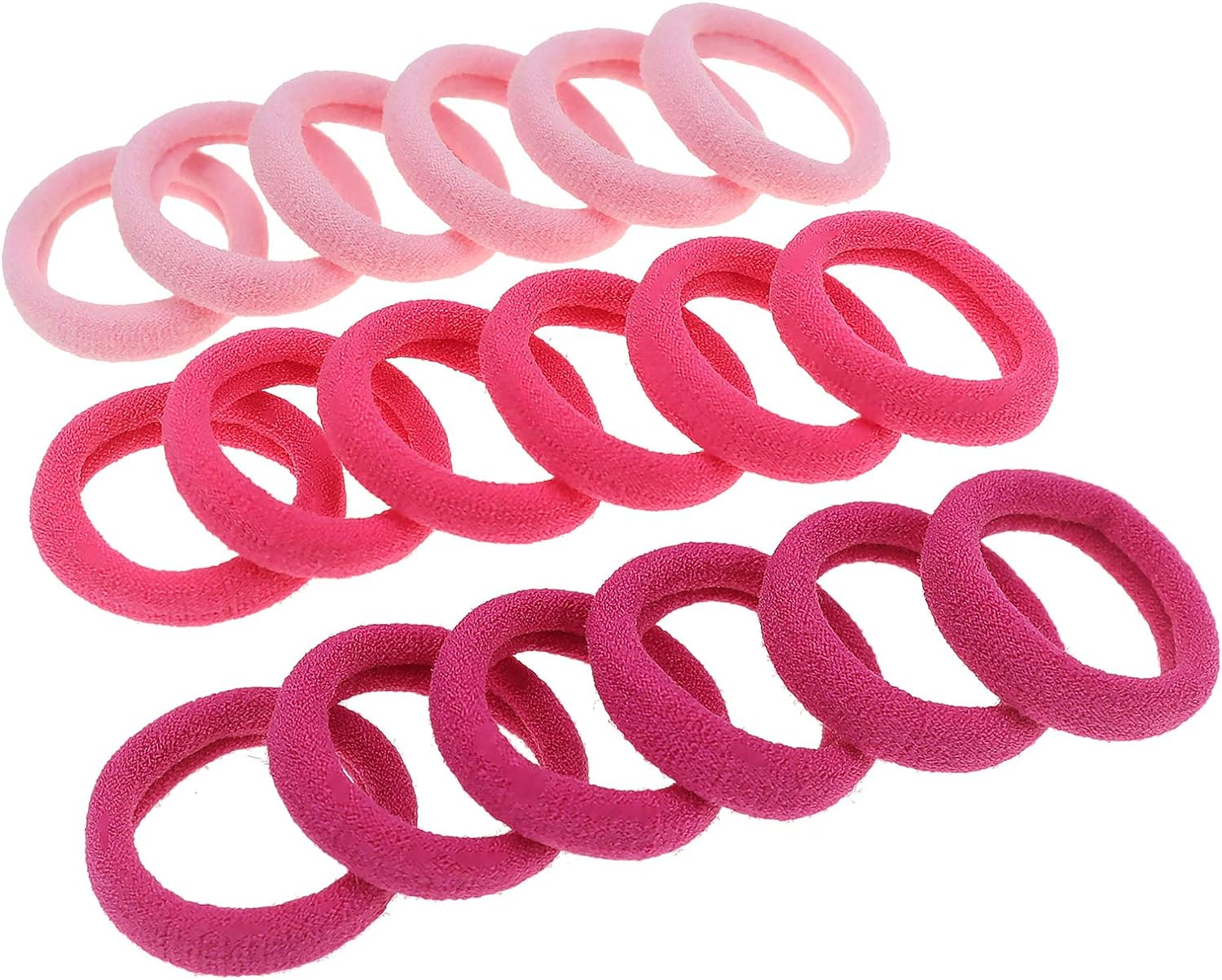 100 Pack Pink Color Nylon Elastics Hair Bands for Baby Girls' Small Hair Ropes - Picture 5 of 16