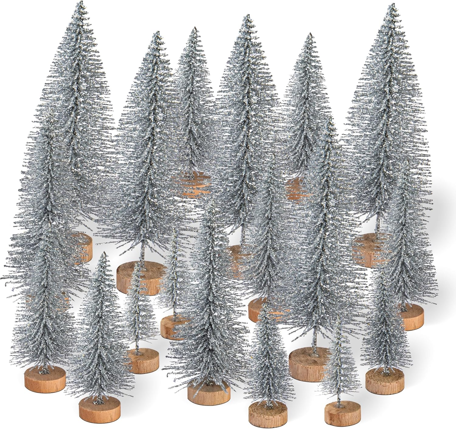 30 Pcs Mini Christmas Trees, Btowin VCF 3 Color Artificial Snow Frost Trees S... - Picture 8 of 13