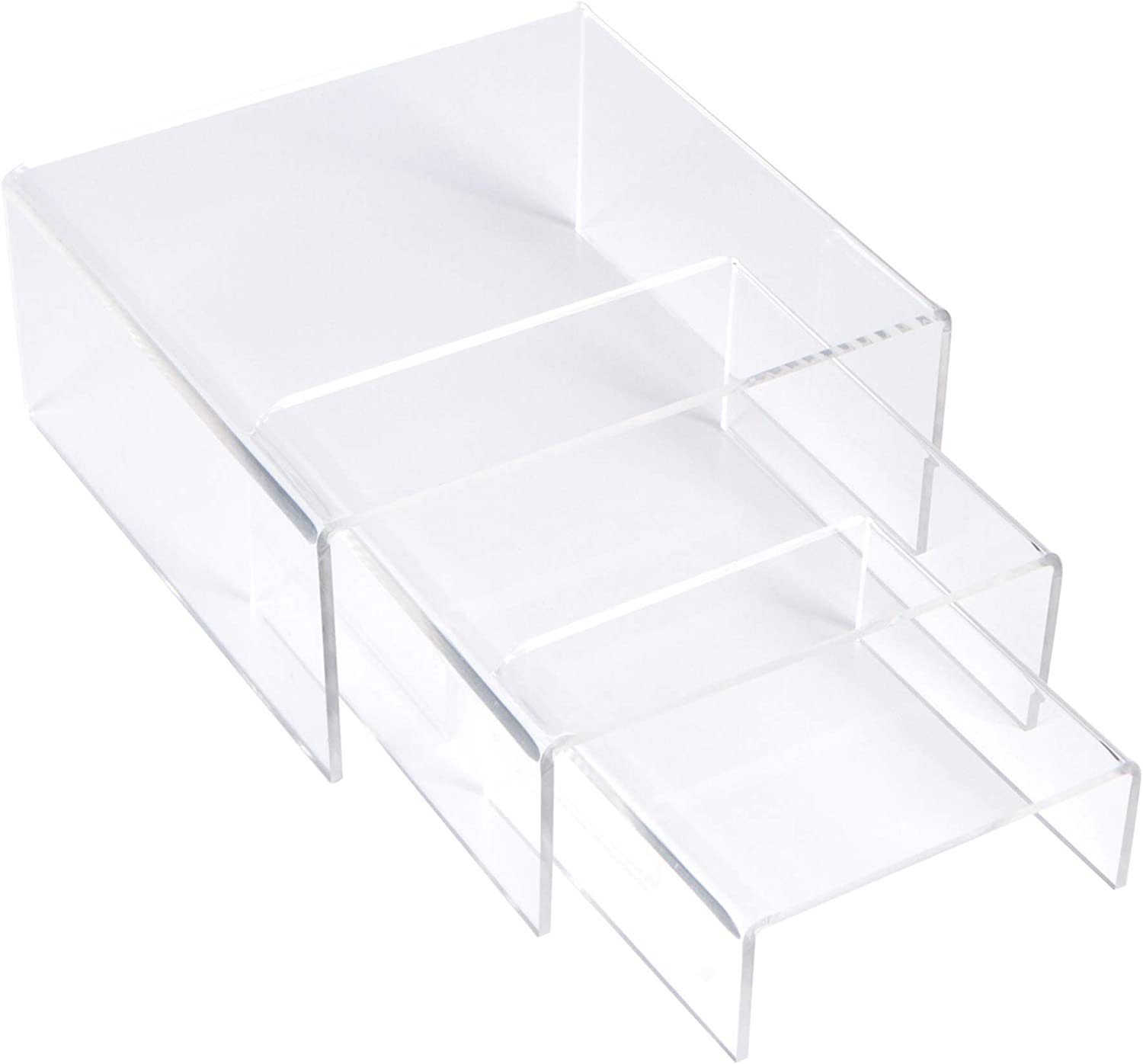Acrylic Display Clear Stand Set of 3 for Showcasing Durable & Steady