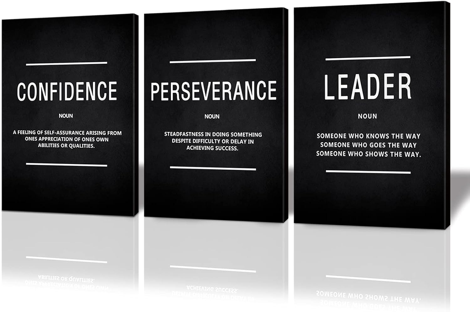 Inspirational Wall Art Set - Motivational Canvas Prints for Entrepreneurs (3 Pieces, 36