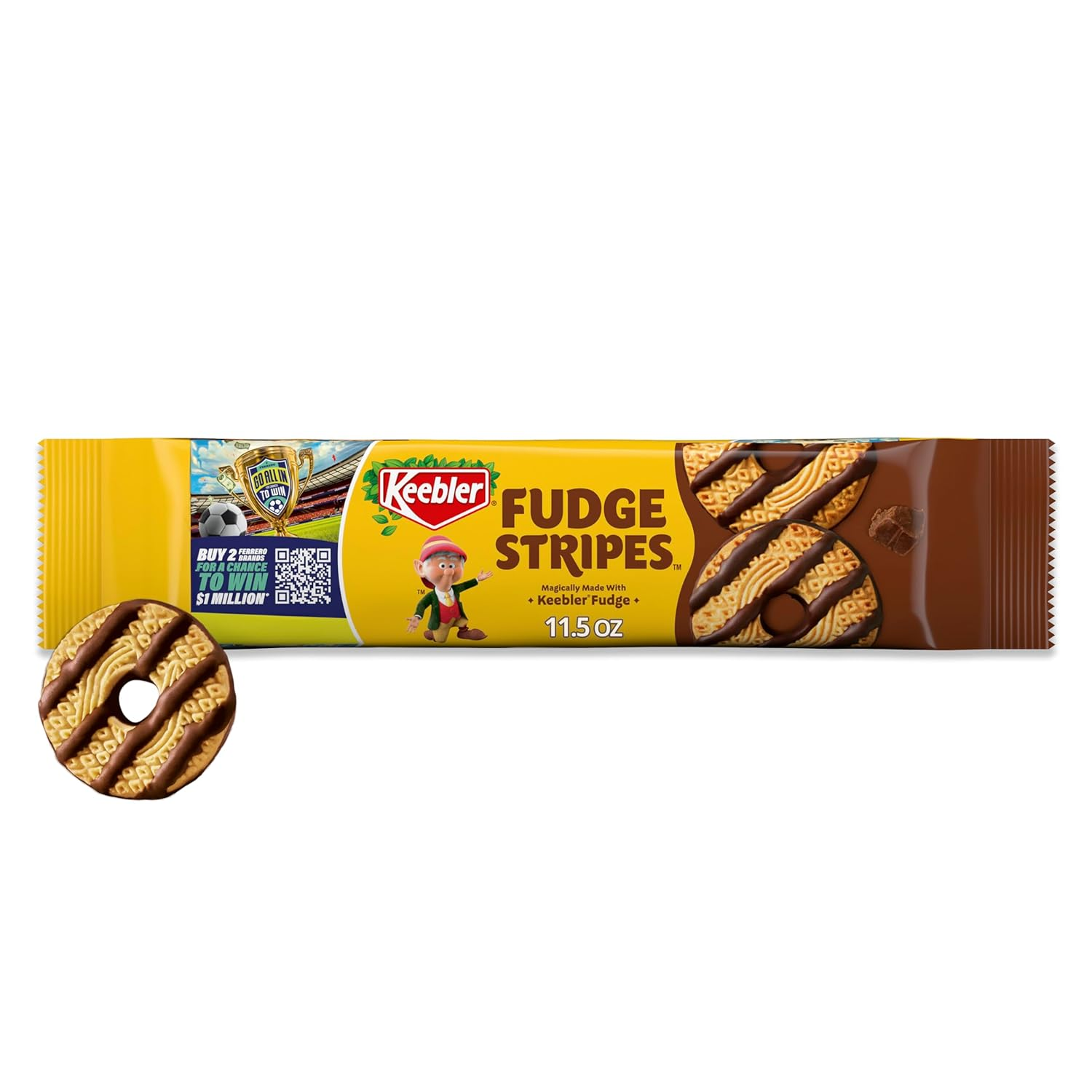 Keebler Fudge Stripes Cookies, Original, 11.5Oz