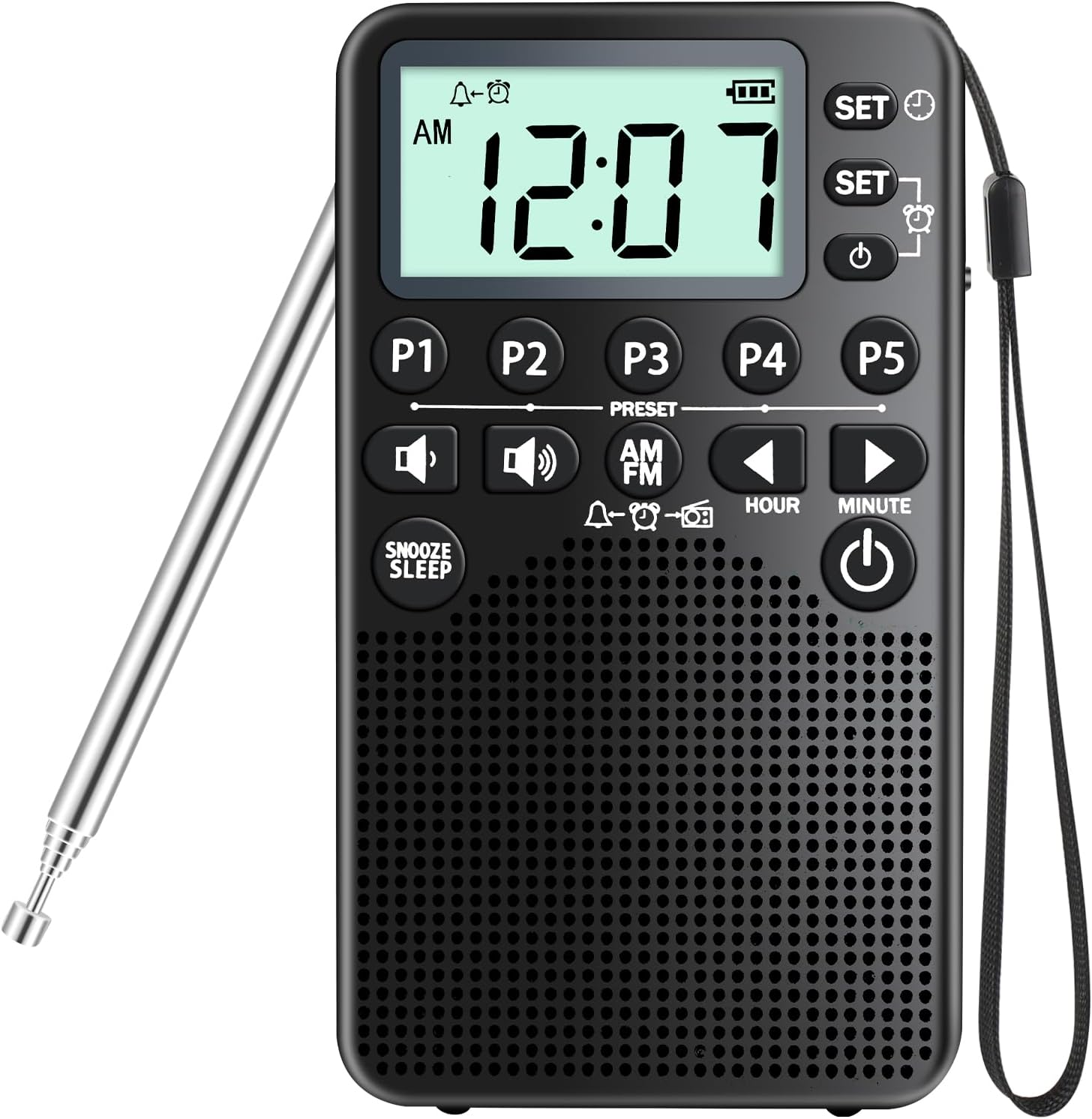 Battery Operated Portable Pocket AM/FM Radio | Digital Tuning, Loud Speaker
