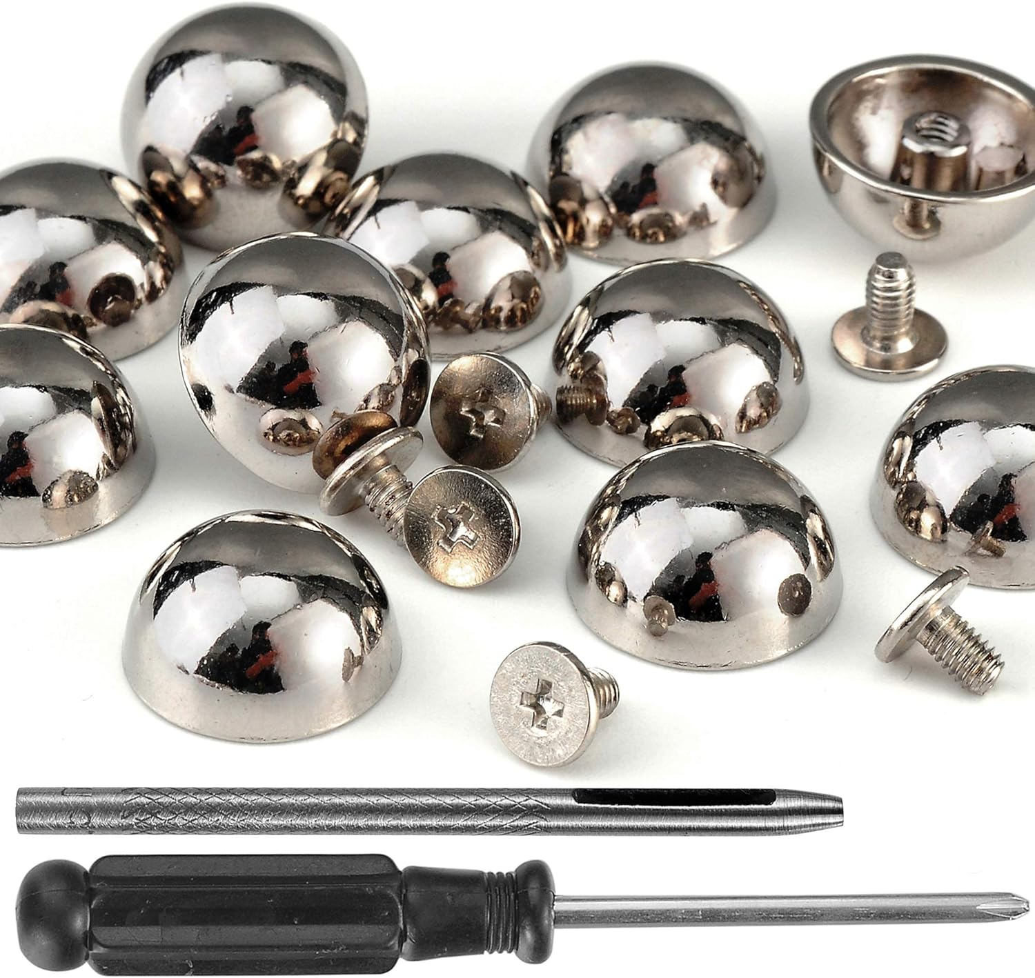 20 Sets 15X8MM Dome Spikes and Studs 19/32