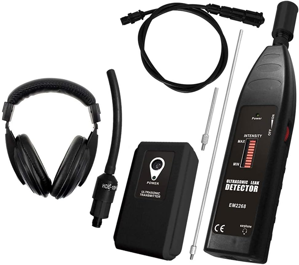 Pro Ultrasonic Leaking Detector Transmitter Auto Noise Finder, Electronic Stethoscope HVAC Machine Noise Monitor 36-44Khz, Air Gas Water Leak Diagnosis Tool