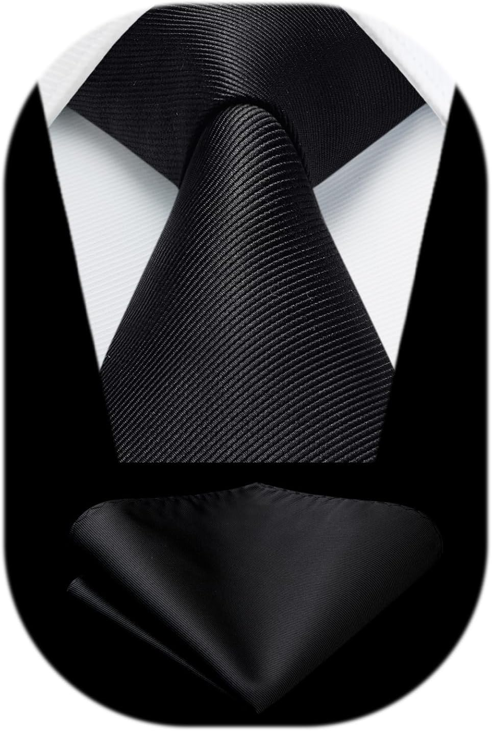 Mens Ties Solid Color Ties for Men Formal Necktie with Pocket Square Set Satin Silk Neck Tie Handkerchiefs Set