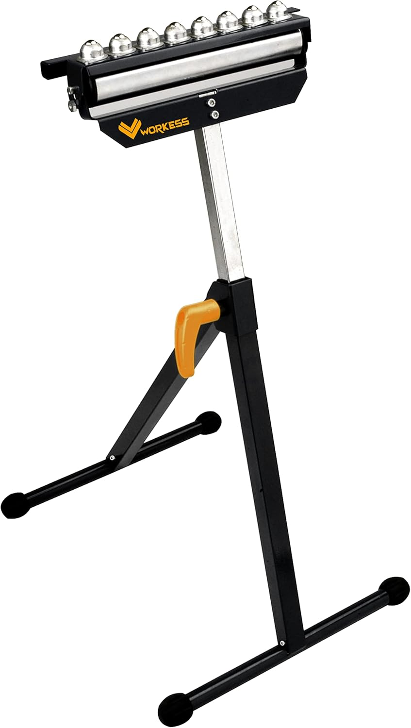 3 in 1 Roller Stand for Woodworking, Stable 132 Lbs Load Capacity Outfeed Roller Stand Adjustable Height 27”- 43”, Folds Easily for Portable & Storage, Suitable for Table Saw, Miter Saw