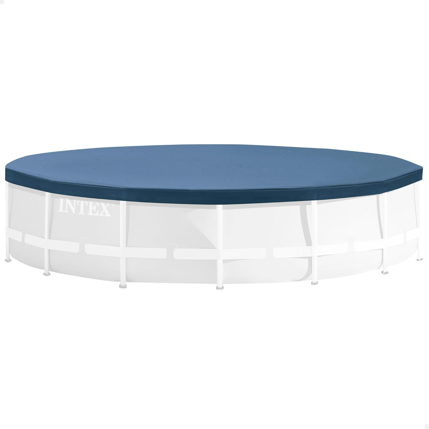 Intex 28031 round Pool Cover - Poolabdeckplane - Ø 366 Cm - Für Metal Und Prism Frame Pool, Dunkelblau