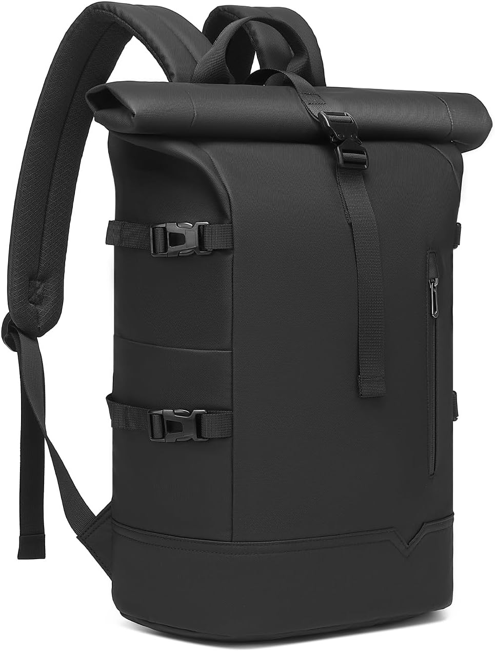 33L Unisex Waterproof Rolltop Backpack:,15.6-Inch Laptop, Lightweight Bike Bag Perfect for Work, School, Travel & Outdoor (Black)