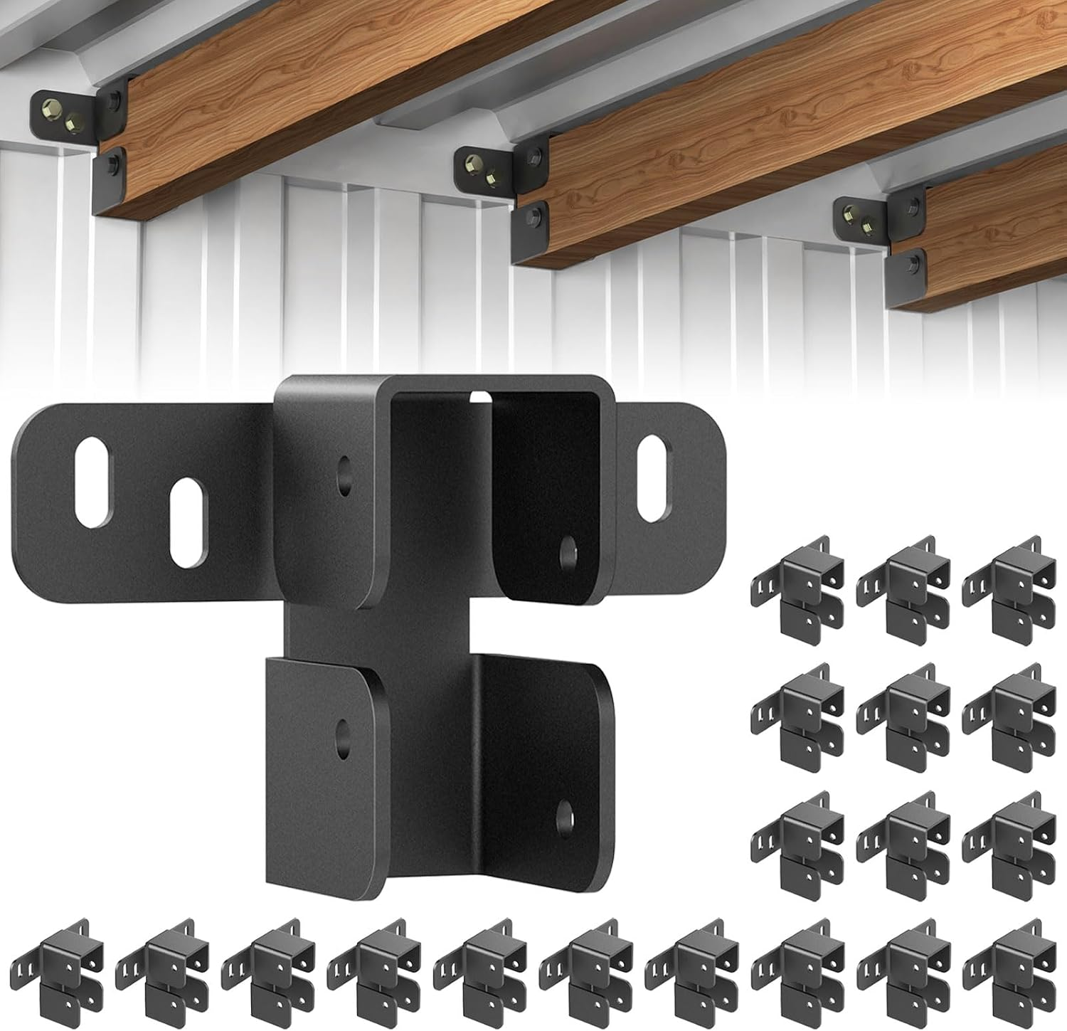 20PCS Wood Framing Brackets for Shipping Container Fit 2X4&2X6 Lumber | Heavy-Duty Steel Stud Brackets, Shipping Containers Insulation Build, Interior Wood Stud Brackets