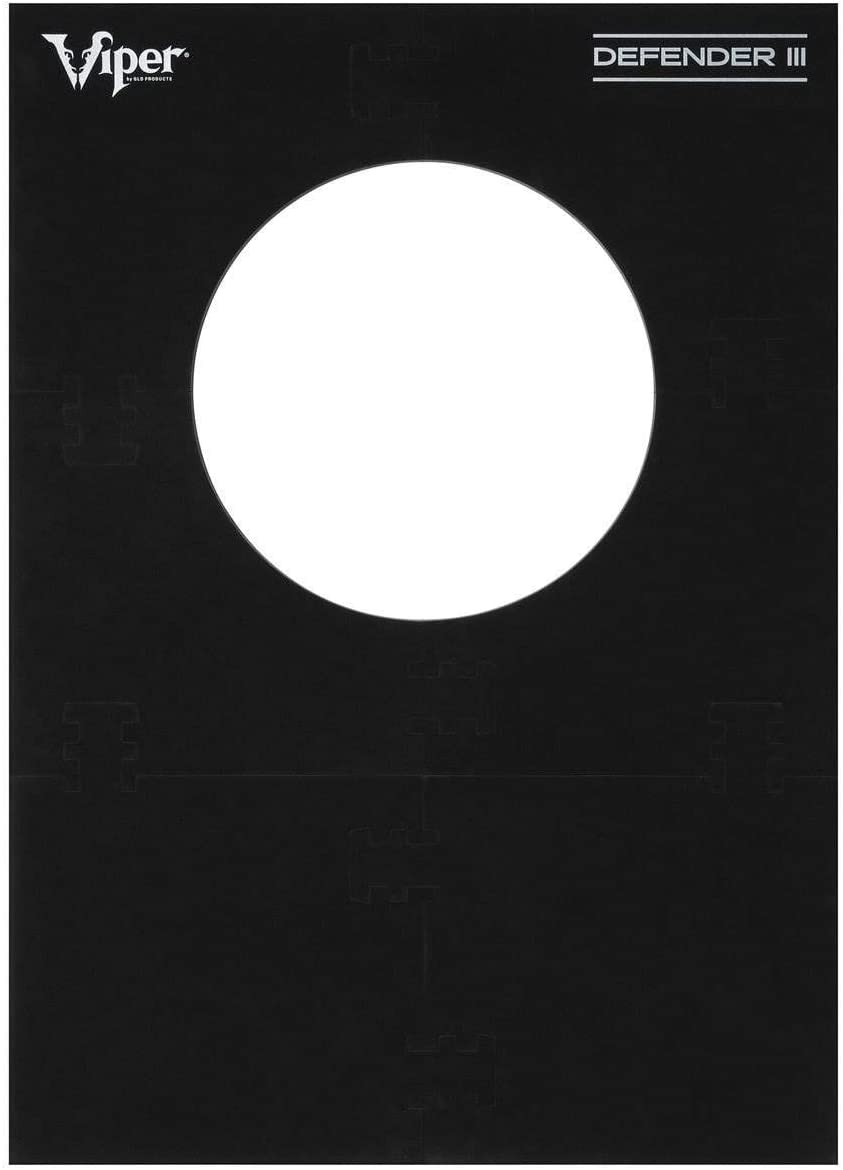 Defender III Extended Length Dartboard Surround Wall Protector, Black, One Size
