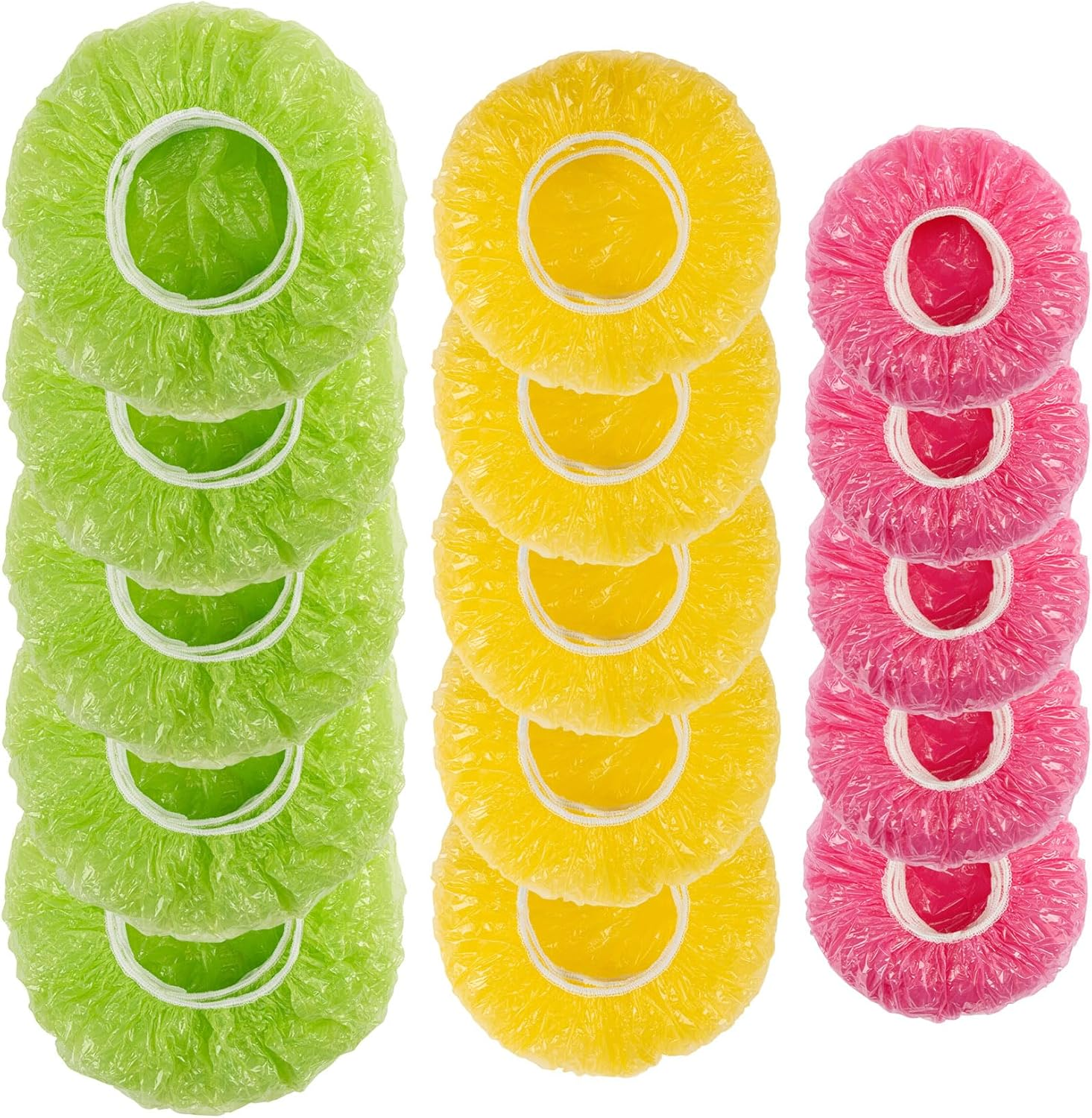 60Pcs Bowl Covers Reusable - Plastic Bowl Cover Elastic Fresh Keeping Bags Wrap Reusable Plastic Stretch Elastic Food Storage Covers Sourdough Baking Bread Proofing Rising(3 Sizes)