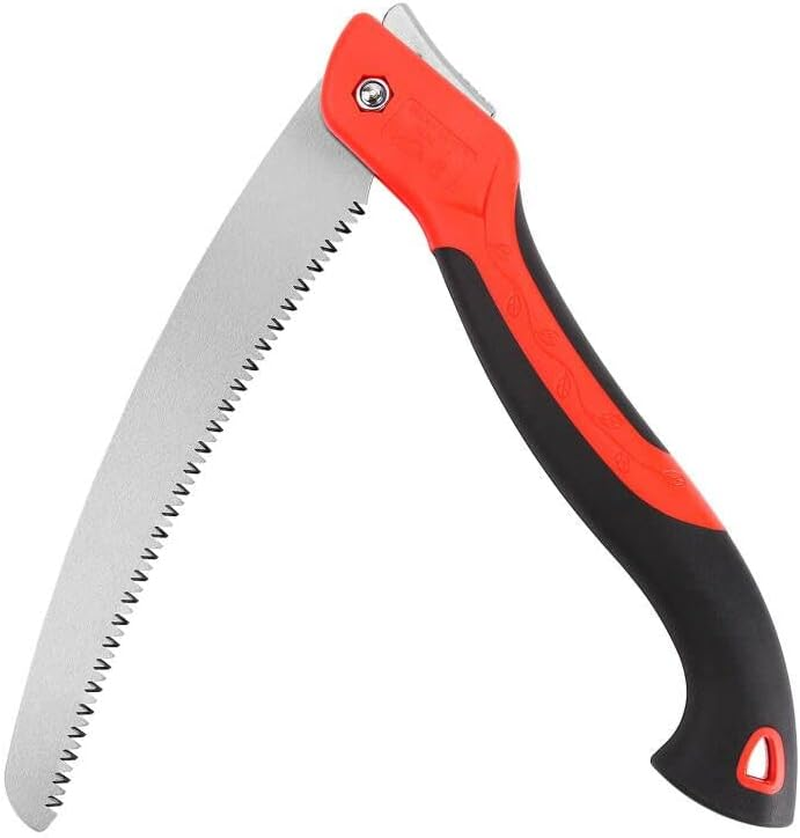 10 Inch Heavy Duty Pruning Saw, Folding Hand Saw with SK5 Curved Blade