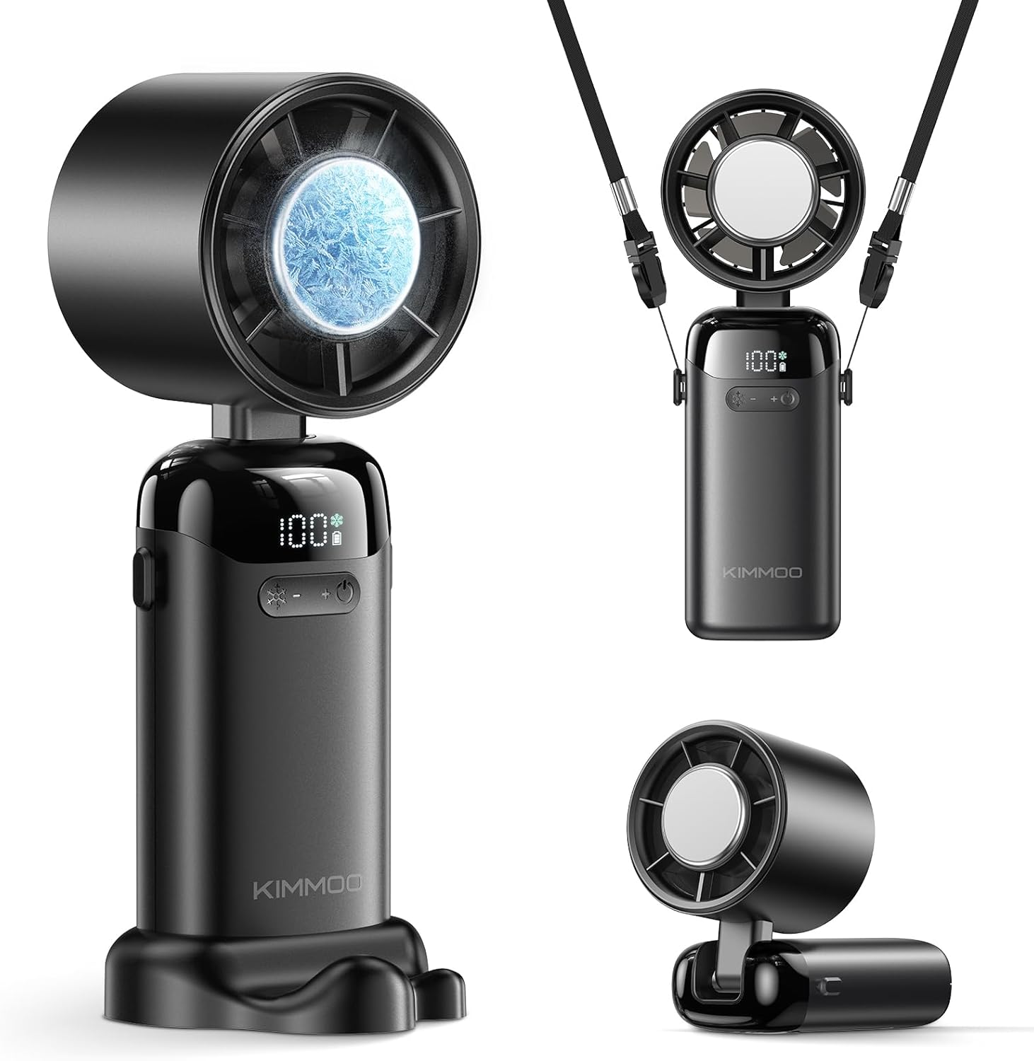 Portable Turbo Fan with Ice Cooler, 21000 RPM, Rechargeable, 14Hrs Cooling