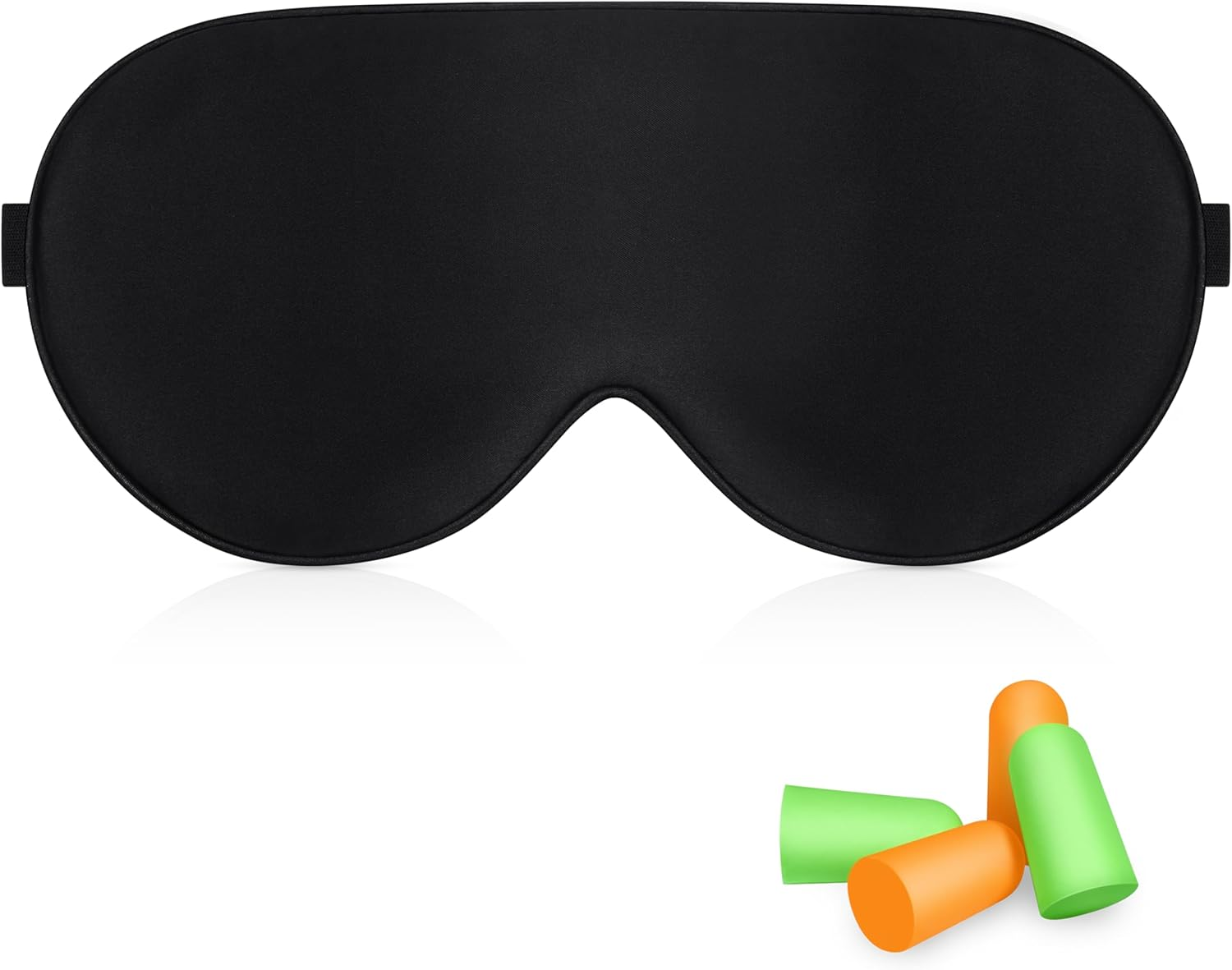 Gritin Silk Sleep Mask, Eye Mask for Sleeping, Light-Blackout Design Ultra Soft & Comfortable, 100% Natural Silk Sleeping Eye Blinder with Adjustable Strap and Ear Plug for Men&Women/Travel Essentials