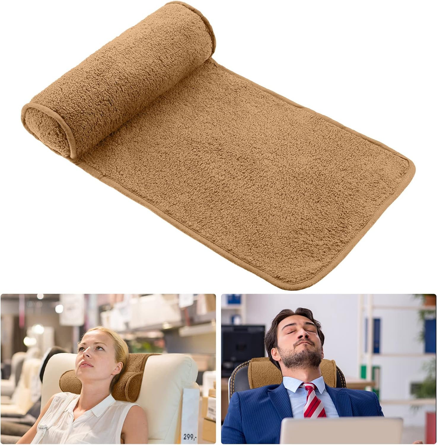 Weysat Neck Pillow for Recliner Head Pillow Adjustable Plush Pillow Neck Roll... - Picture 13 of 19