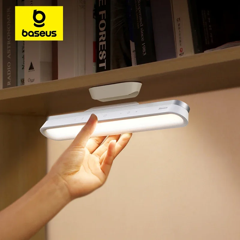 Magnetic Desk Lamp Hanging LED Table Lamp Chargeable Stepless Dimming Cabinet Night Light Closet Wardrobe Study Read Lamp