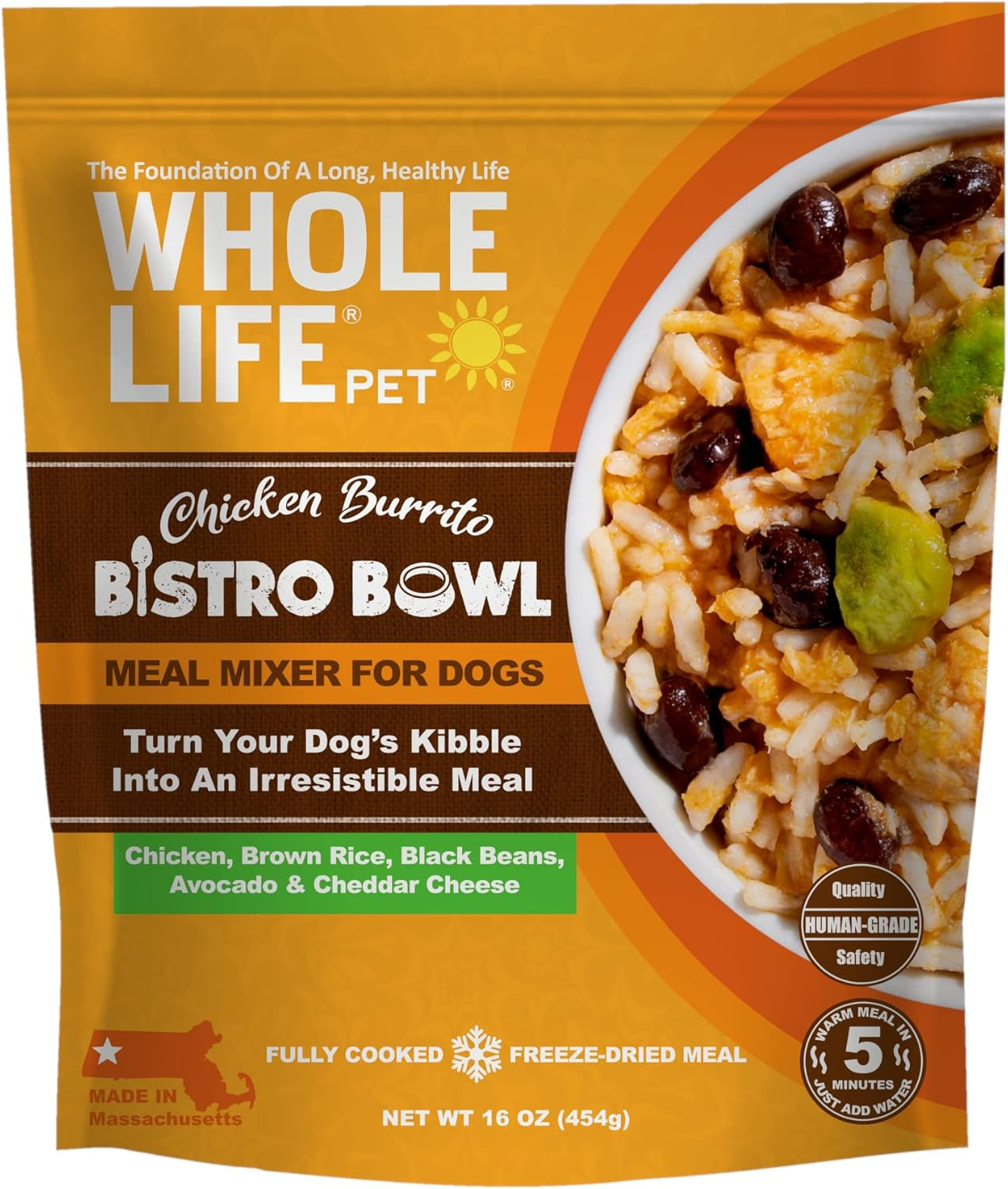 Whole Life Pet Bistro Bowl for Dogs - Human Grade Meal Mixer Food Topper - Healthy Whole Food Ingredients, Protein Rich, All Natural - Picky Eaters