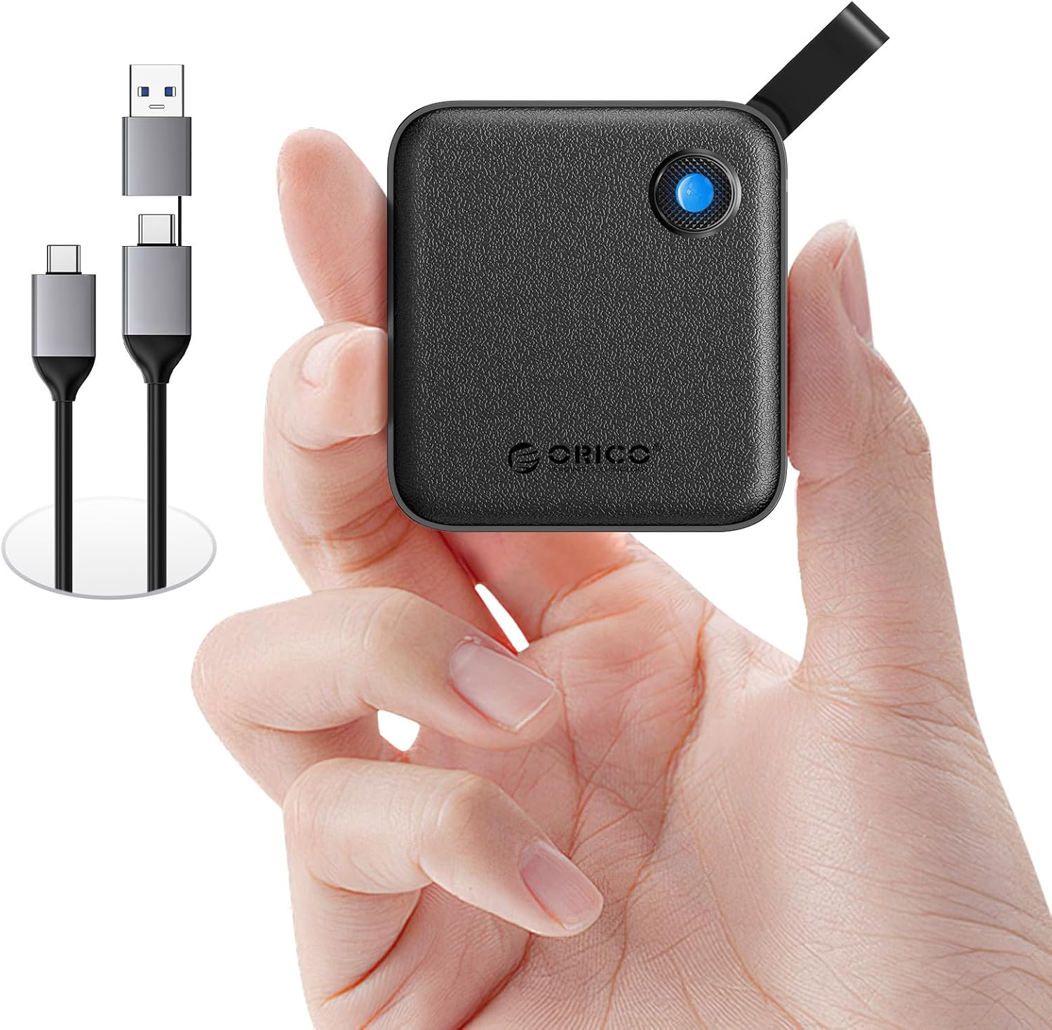 ORICO Portable SSD 1 TB with 2 in 1 USB C Cable, External Solid State Drives,... - Picture 2 of 4