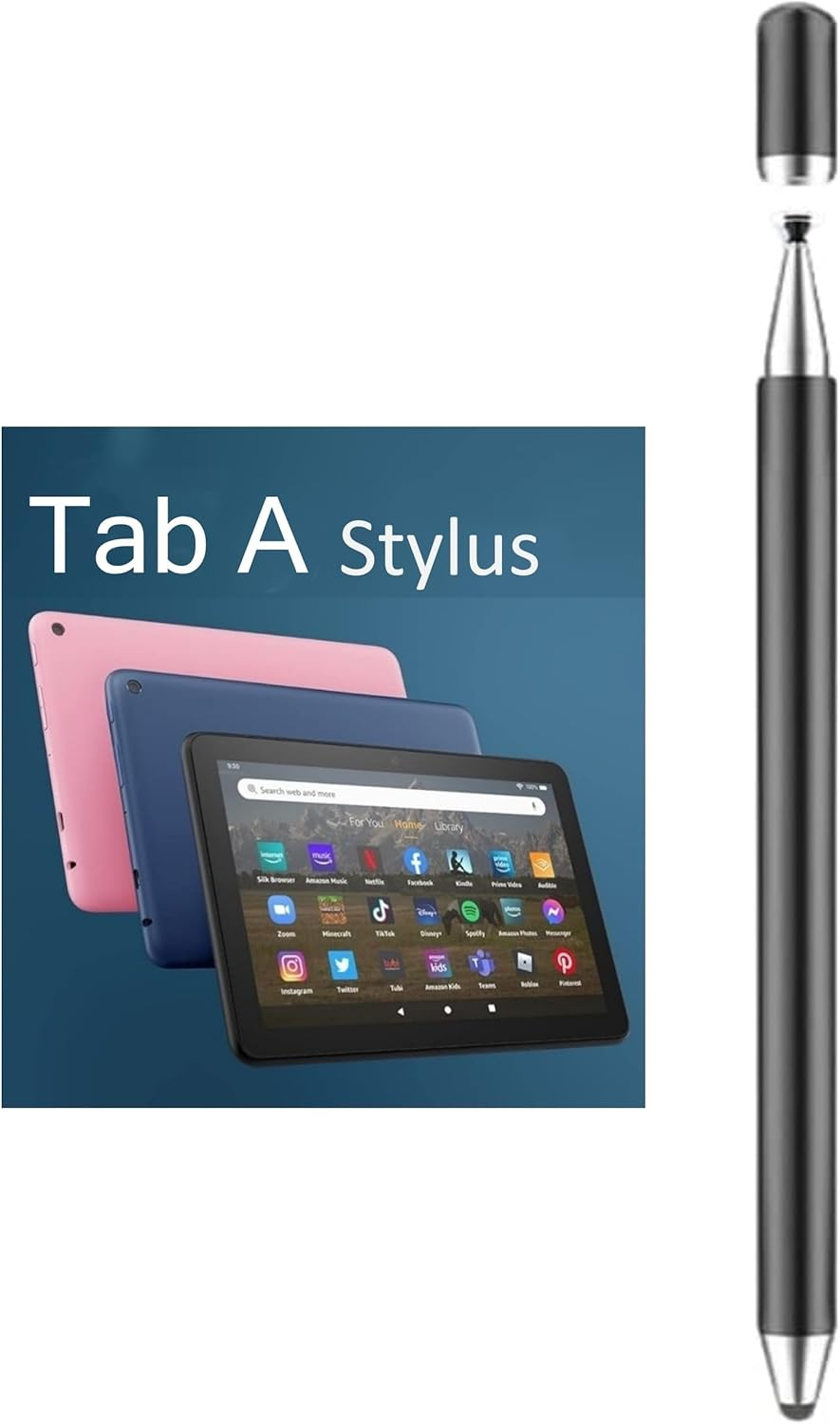 2-In-1 Stylus Pen for Samsung Galaxy Tab A9+ Plus/A9/A8/A8 Plus/A7/A7 Lite, High Sensitivity & Precision Capacitive Pencil for Ipad Pro/Iphone/Fire Hd/Surface Tables All Touch Devices (Black)