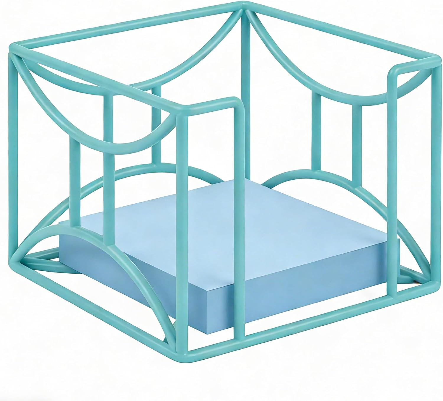 Gemini Constellation Sticky Note Organizer, Fits 3X3 Inch Notes, Creative Desk Storage for Students & Office Workers, Minimalist Desktop Decor (Cyan)