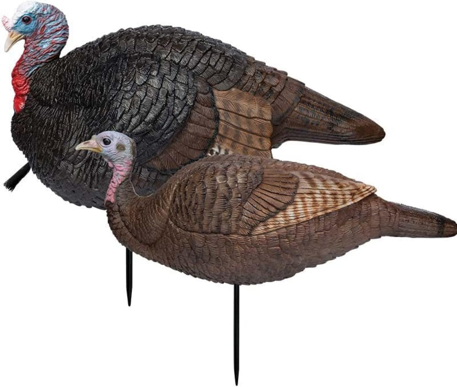 Hunting Turkey Decoy - Lil Gobstopper Hen and Jake Combo, Lightweight, Collapsible, Realistic Decoys with Two-Piece Stake Included