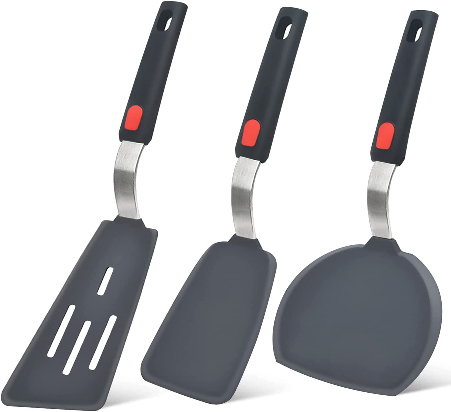 Silicone Spatula Utensils 3 Set 600°F Heat Resistant Nonstick Cookware Kitchen