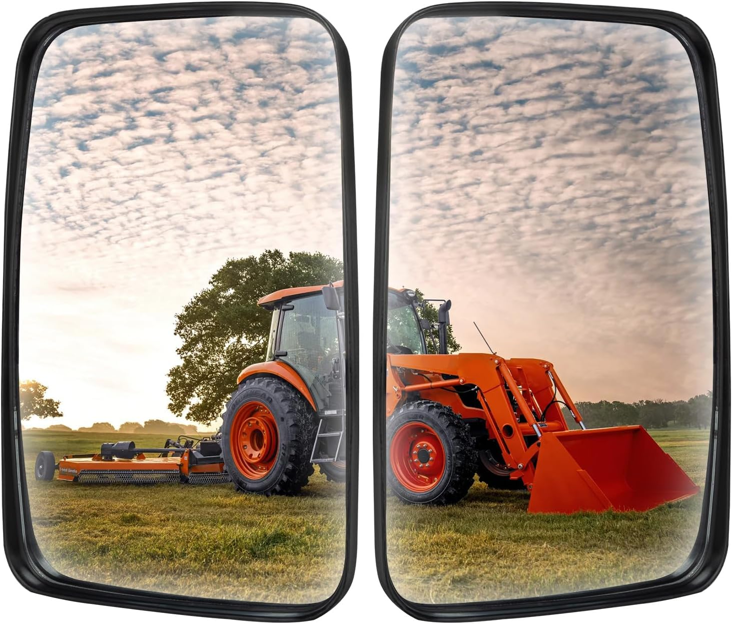 3F260-53342 Rear View Mirror Compatible with Kubota Tractor M7060, L4240HSTC, L5740HSTC, M100XDC, M110XDC, B2650, L3240, LX2610 M-1100 Wide Angle Curved Mirror