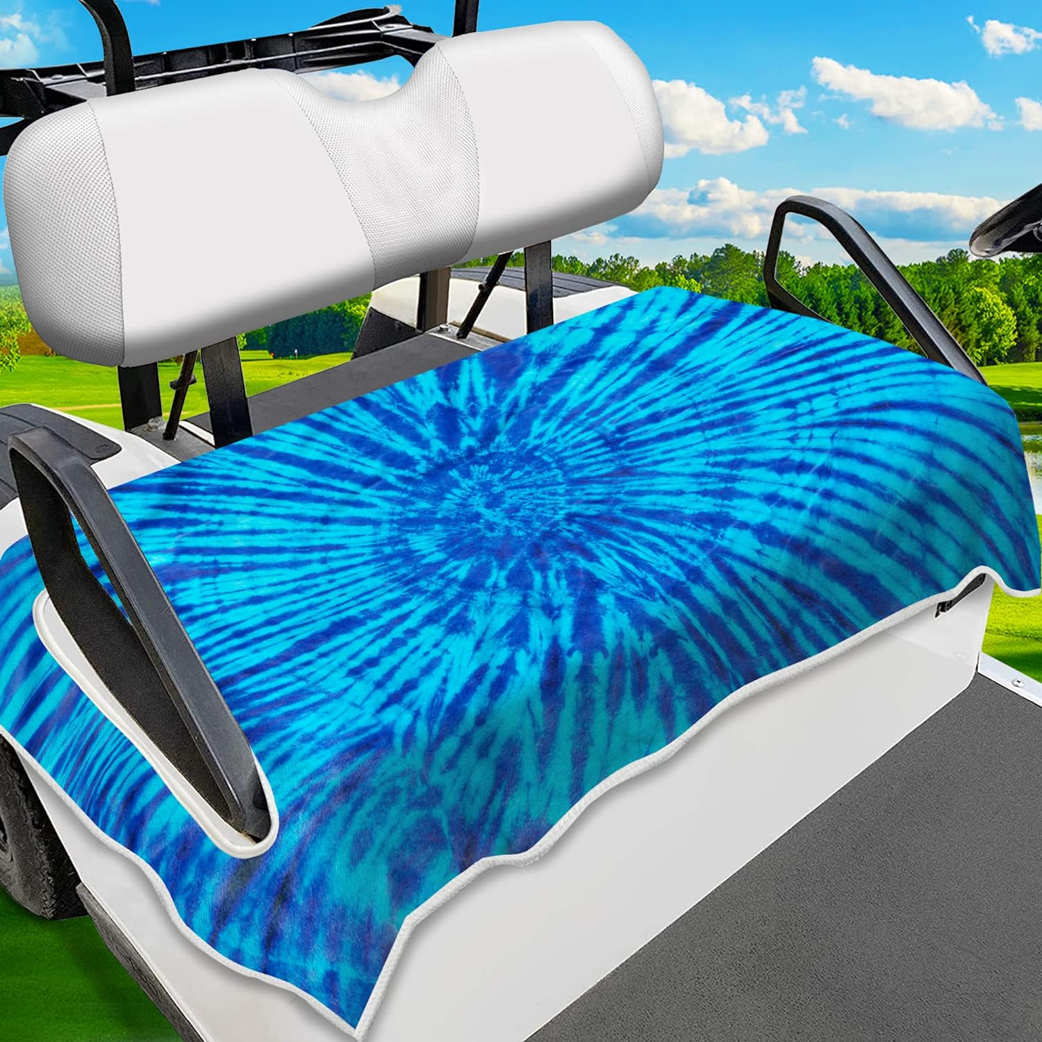 ENYORSE Golf Cart Seat Covers - Ethnic Style Golf Cart Towel Blanket for 2/4 Seater, Soft & Breathable Microfiber, Keeps Seats Cool & Comfortable, 51”X31”, Fits Ezgo/Yamaha/Club Car