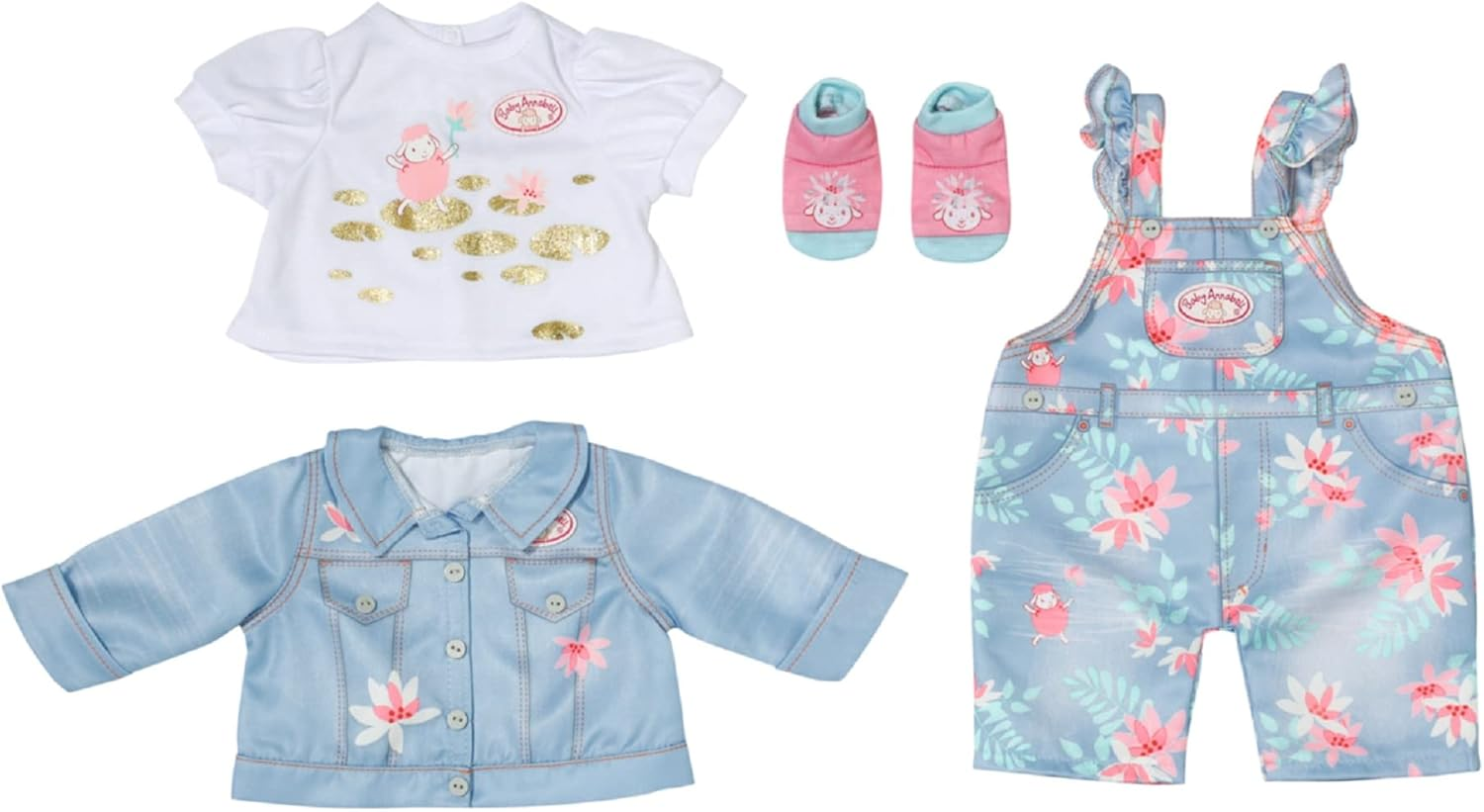 BABY Annabell Active Deluxe Jeans Set 43 cm - for Toddlers 3 Years & Up NEW AUS