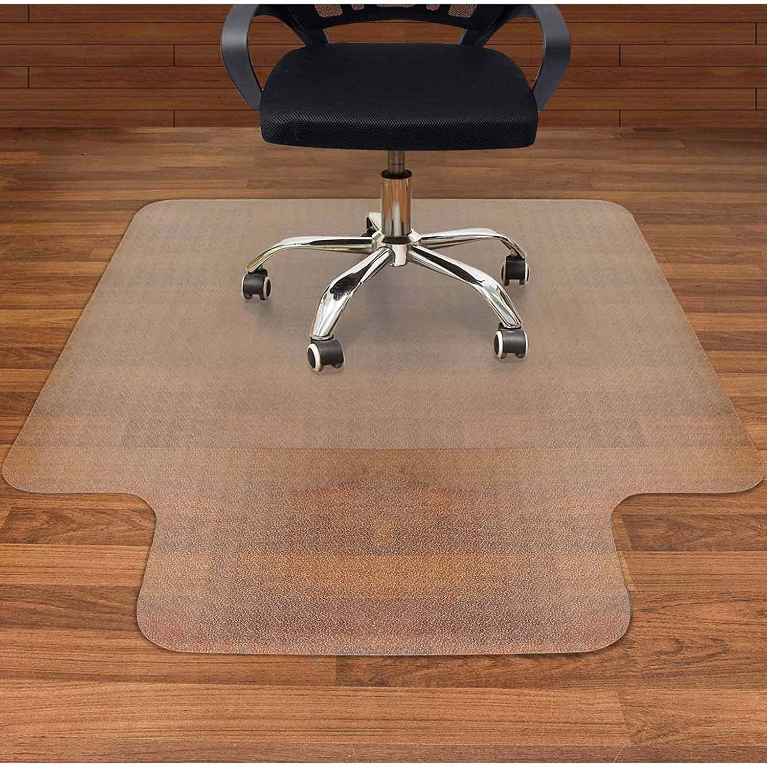 Office Chair Mat for Hardwood Floor, 45 X 53 Inches, Hard Floor Chair Mats under Computer Desk, Easy Glide for Rolling Chairs, No Curling