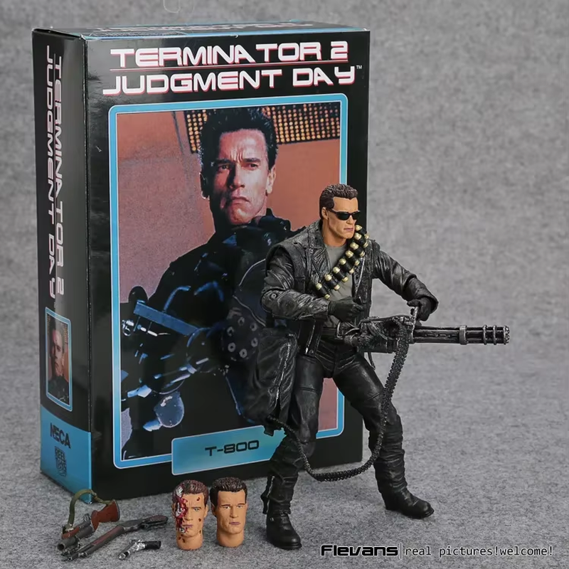 NECA Terminator 2 T-800 Arnold Schwarzenegger Figure 18cm PVC Collectible