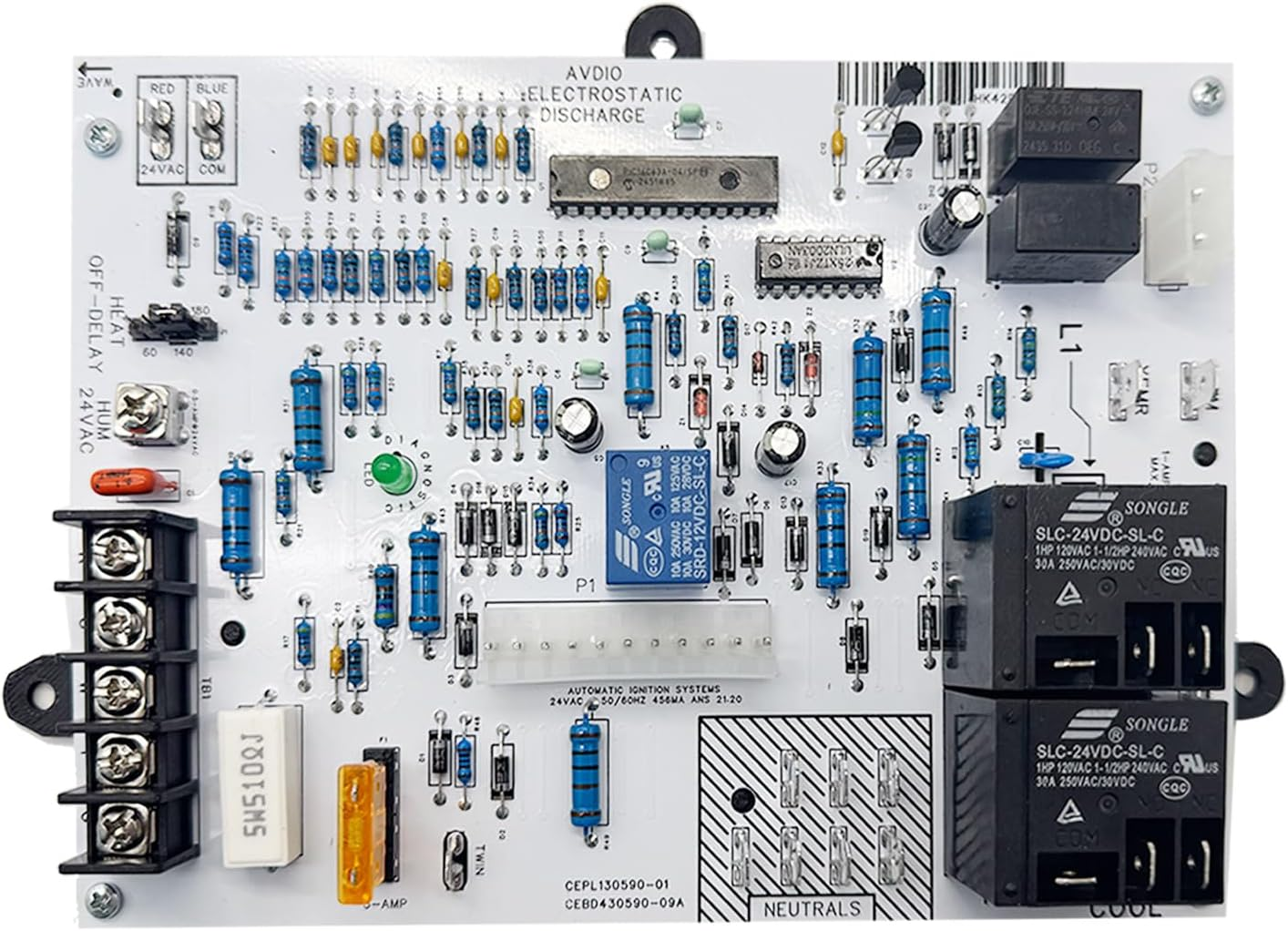 HK42FZ018 Furnace Control Board Replacement for Carrier Bryant Payne CEPL130590-01 CEBD430590-10A Circuit Board ，Compatible with Most Single-Stage Gas Furnaces