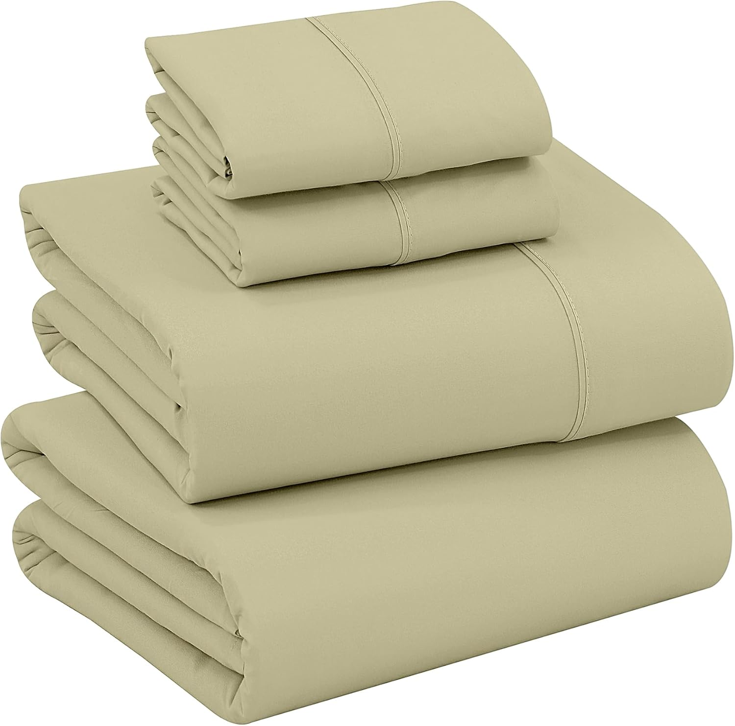 100% Cotton Full Size Bed Sheets, 4 Pieces, Soft & Breathable Percale Weave Bedding, Deep Pocket 16