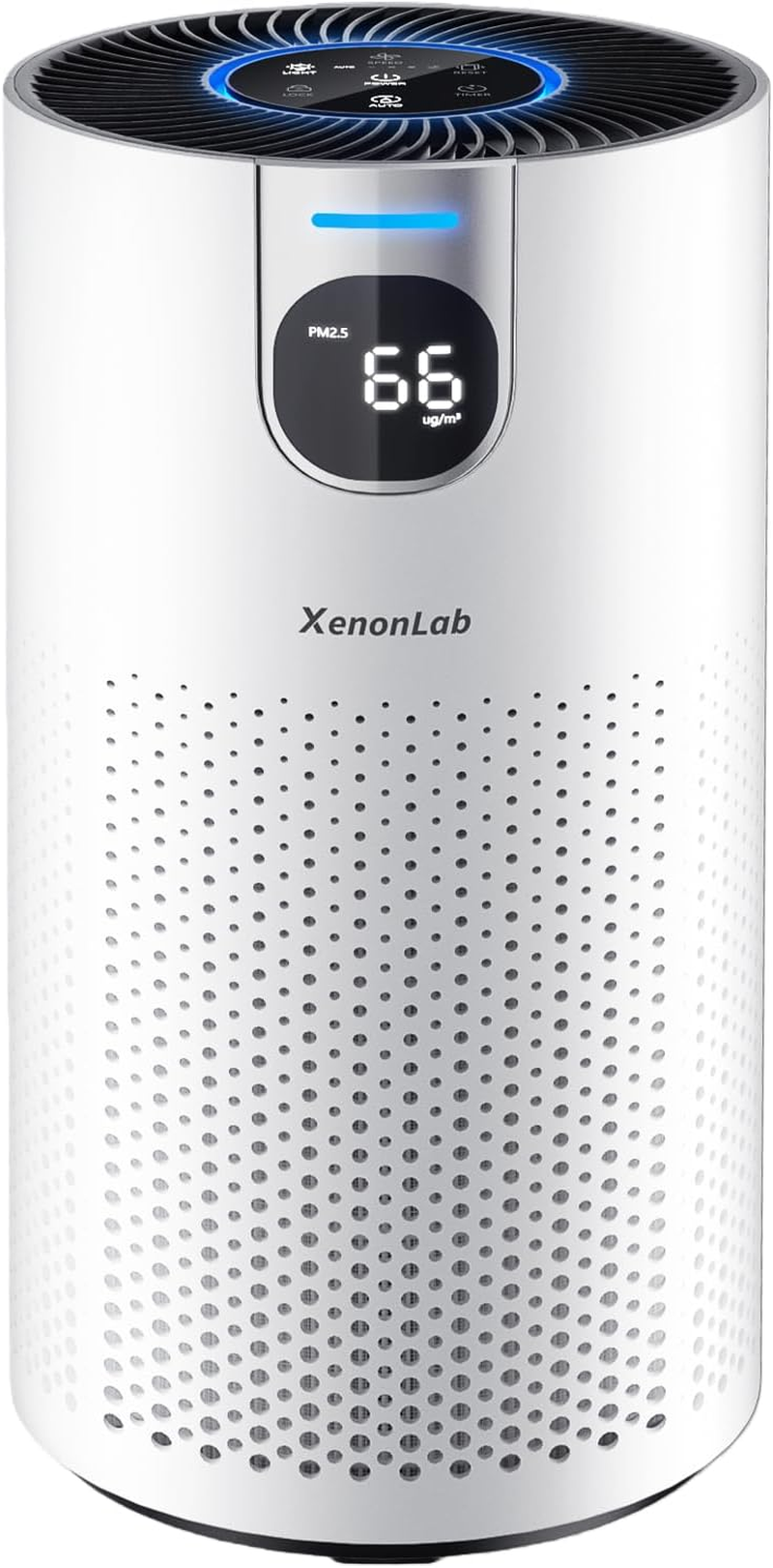 Air Purifiers for Home Large Room Covers up to 1800Ft², Visionair 20Db Sleep Mode for Bedroom, with Real-Time AQI & PM2.5 Display, HAP606, White