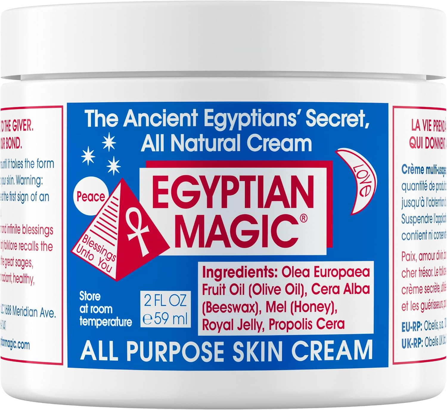 EGYPTIAN MAGIC - All Purpose Face & Body Cream, Moisturising Skin Care for Women & Men, Beauty Balm, Scar Cream Aids Tend & Dry Skin, Stretch Marks, Psoriasis & Eczema Calming, 59Ml Jar