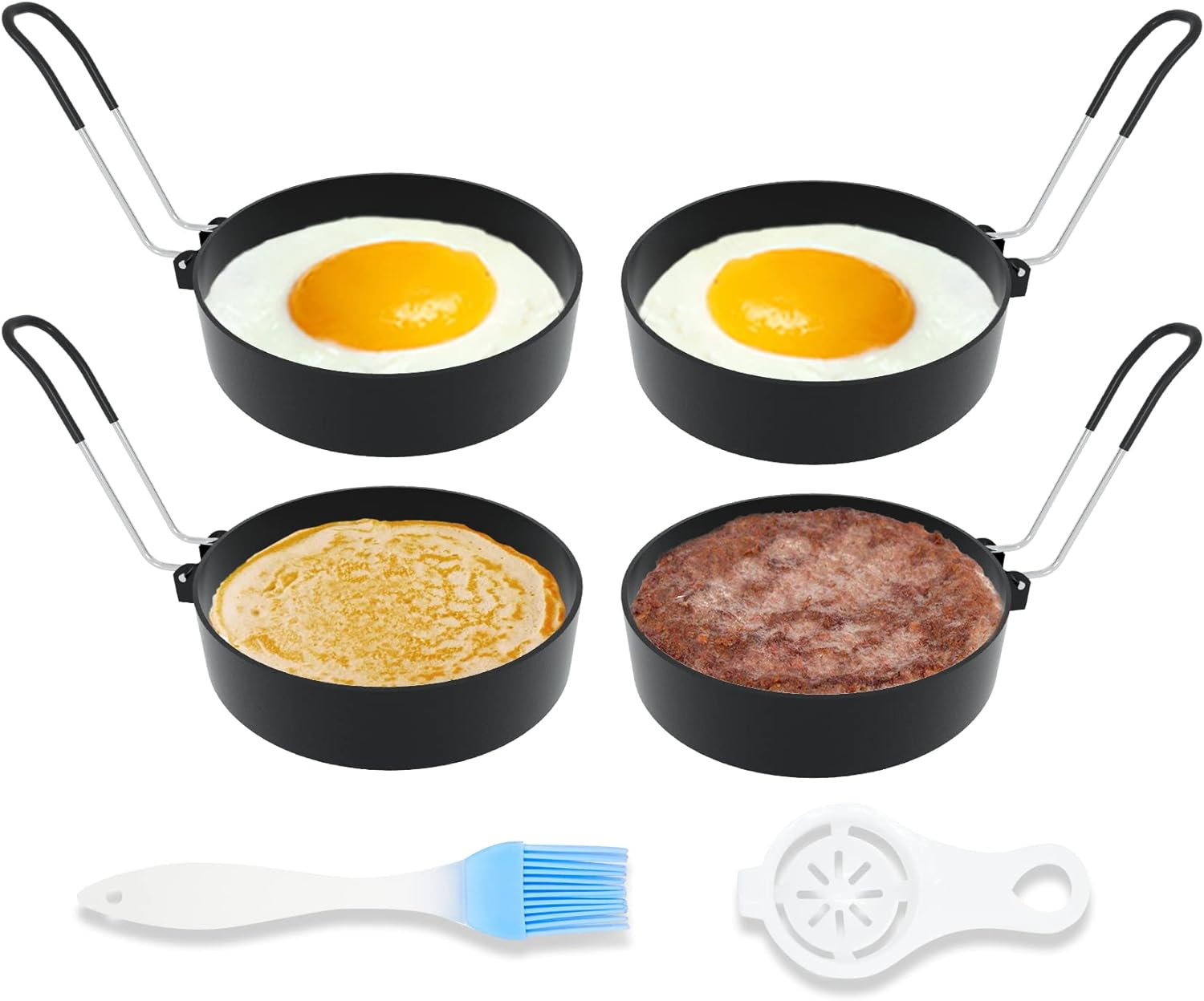 Stainless Steel Egg Rings for Frying Eggs(4 Pack) - 3.5