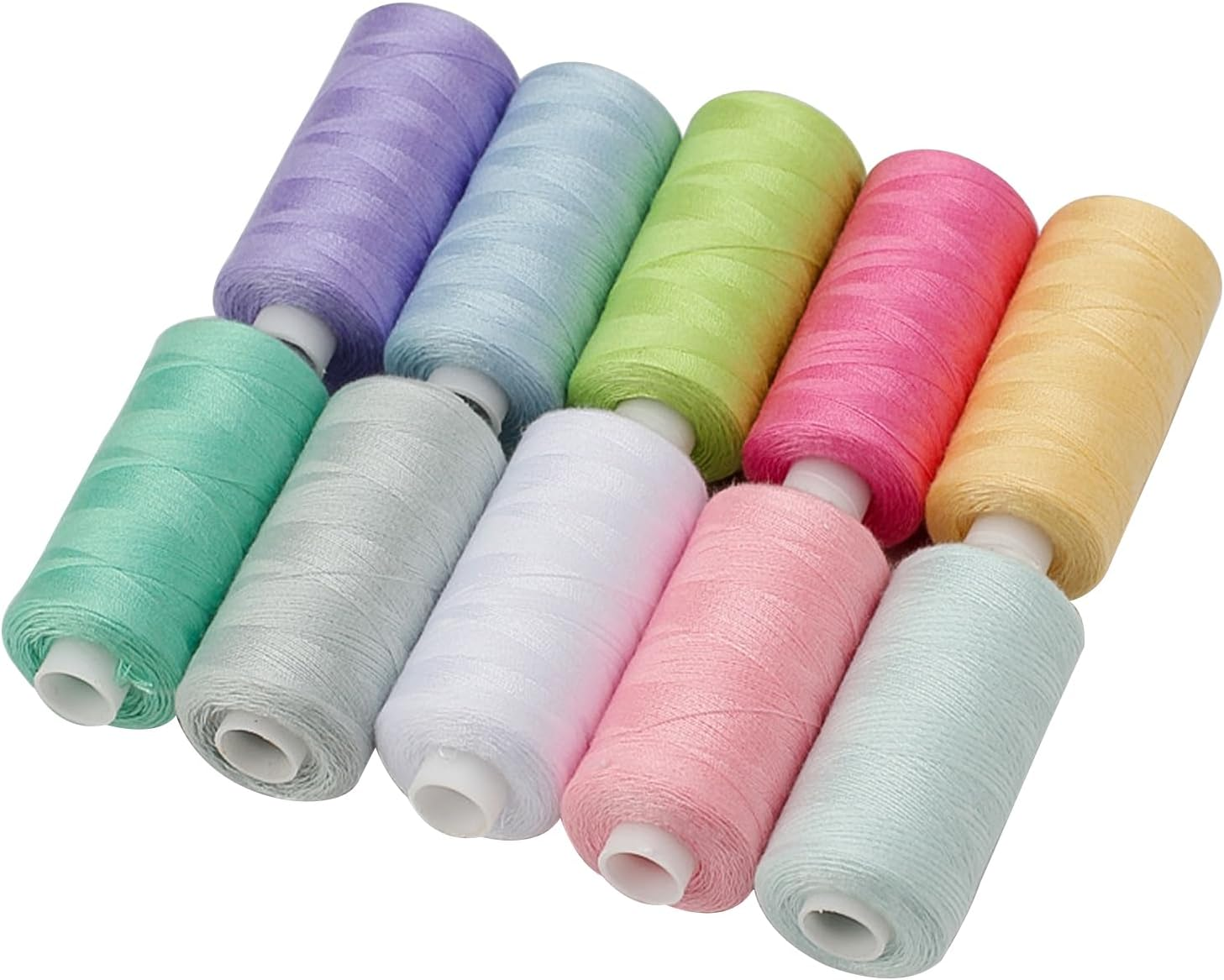 Haobase Sewing Thread Assortment Coil 10 Colors 400 Yards Per Spool 40S/2 Pol... - Picture 3 of 4
