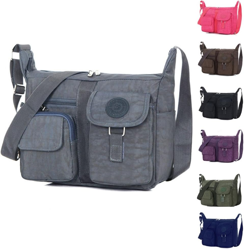 KARRESLY Women's Nylon Crossbody Bag – Lightweight & Waterproof Multi-Pocket Purse