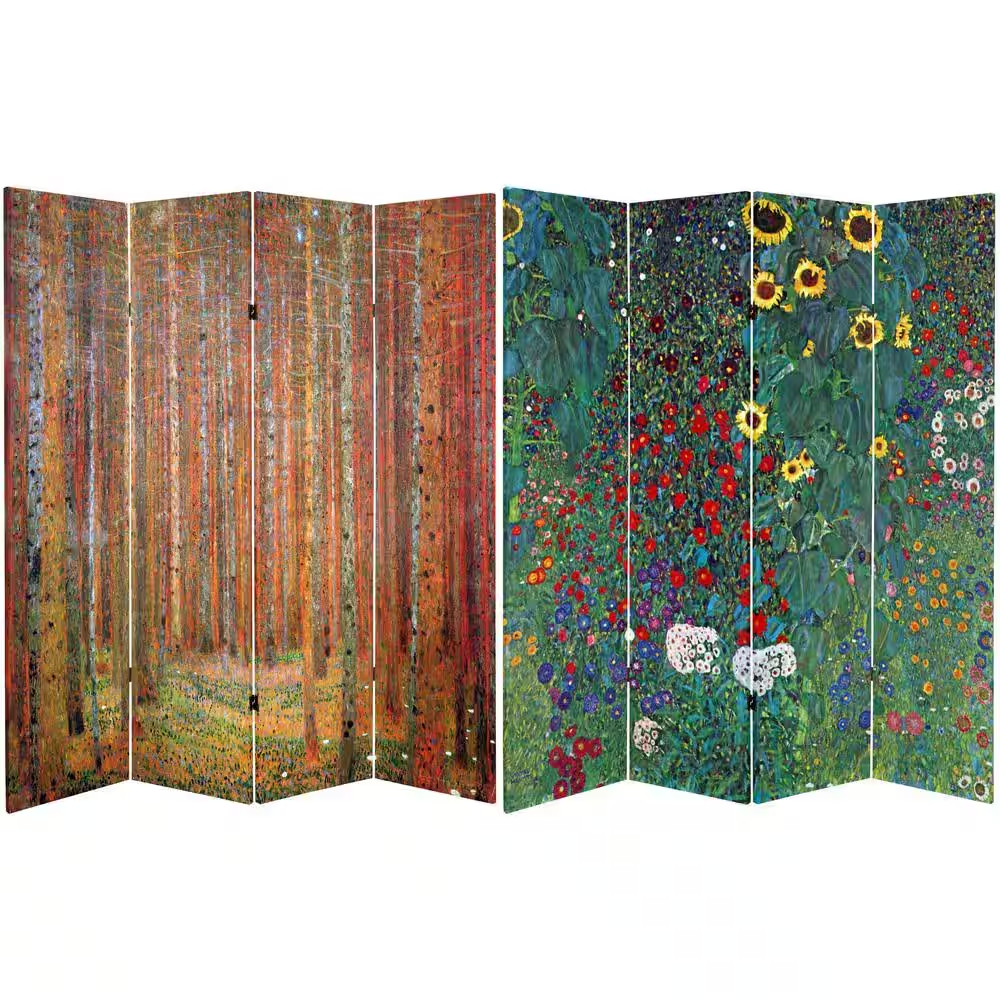6 Ft. Printed 4-Panel Room Divider