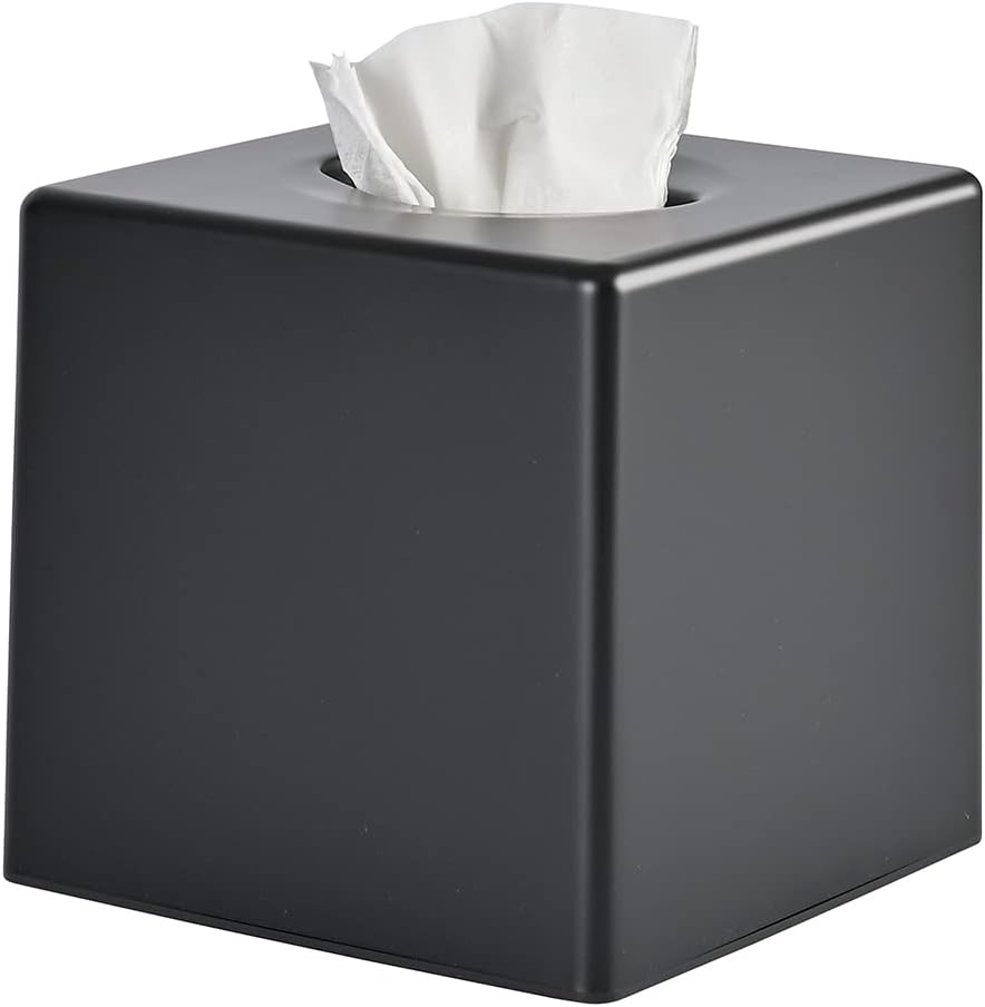 Square Facial Tissue Box Holder Cover Storage for Bathroom Vanity, Countertops