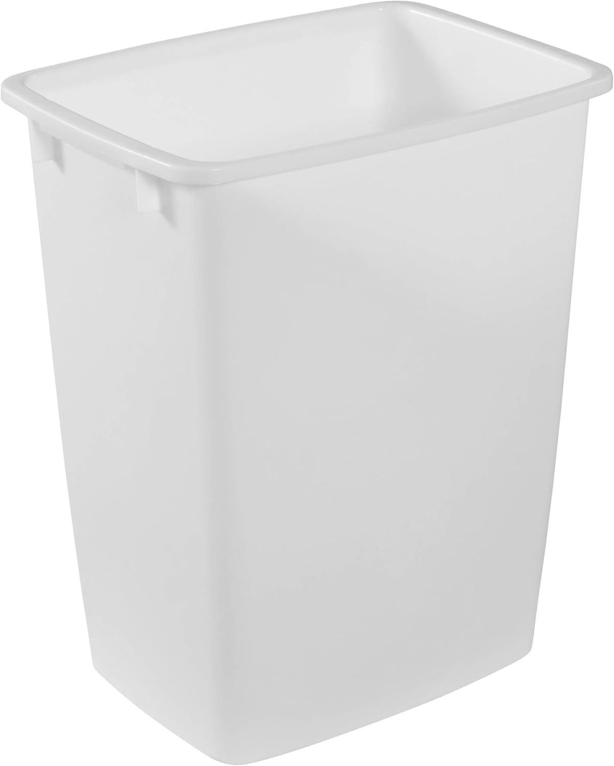 Small Kitchen Bathroom Trash Can, 9 Gallons, White, Waste Basket for under Counter/Kitchen/Office/Bedroom/Bathroom