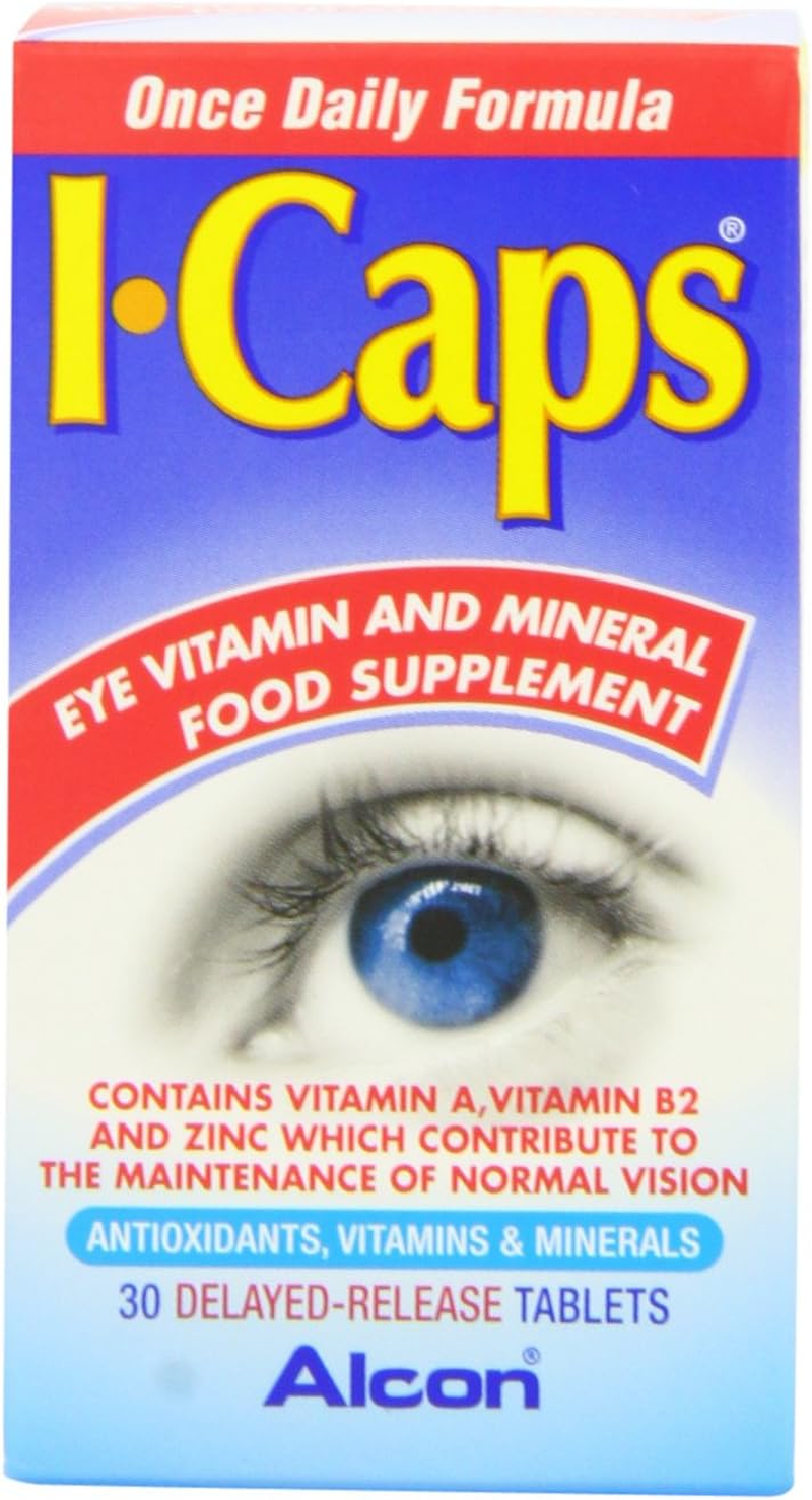 I-Caps Lutein Zeaxanthin Eye Vitamin Supplement 30 Tablets Vision Support
