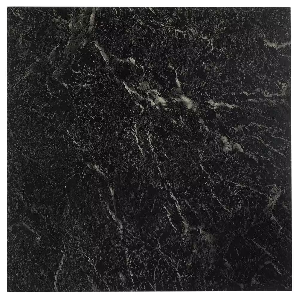 Nexus Black 12 In. X 12 In. Peel and Stick Stone Vinyl Tile (20 Sq. Ft. / Case)