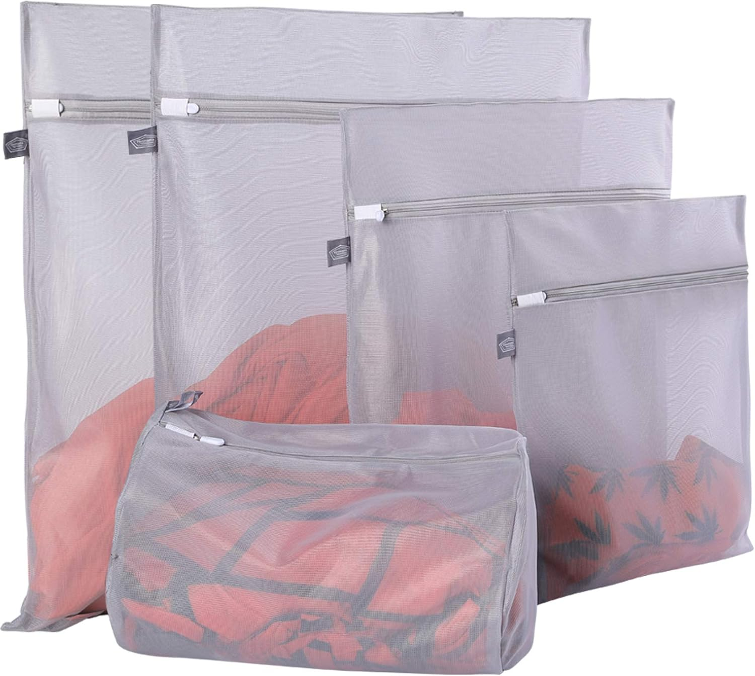 Kimmama Mesh Laundry Bags for Delicates with Premium Zipper, Travel Storage Organize Bag, Clothing Washing Bags for Laundry, Blouse, Bra, Dress, T-Shirt, Stocking, Underwear, Lingerie, Jeans